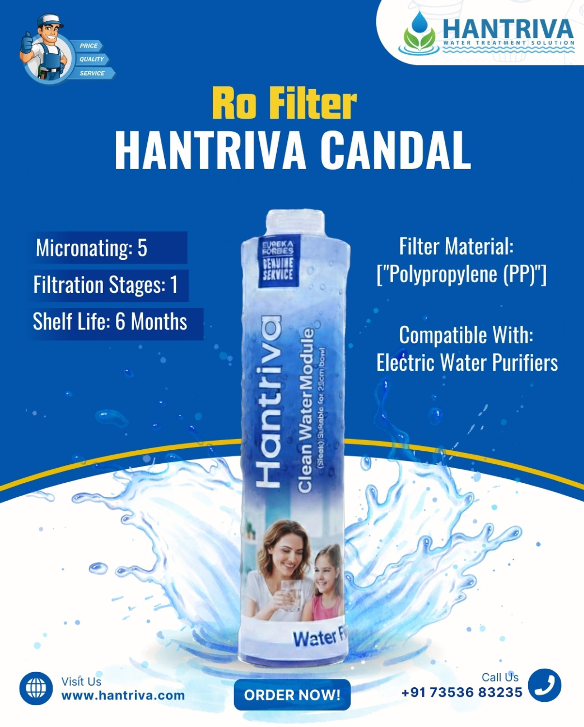 Image of XBAZE AQUAGUARD CANDAL PRE Solid Filter Cartridge (5, Pack of 1) Solid Filter Cartridge