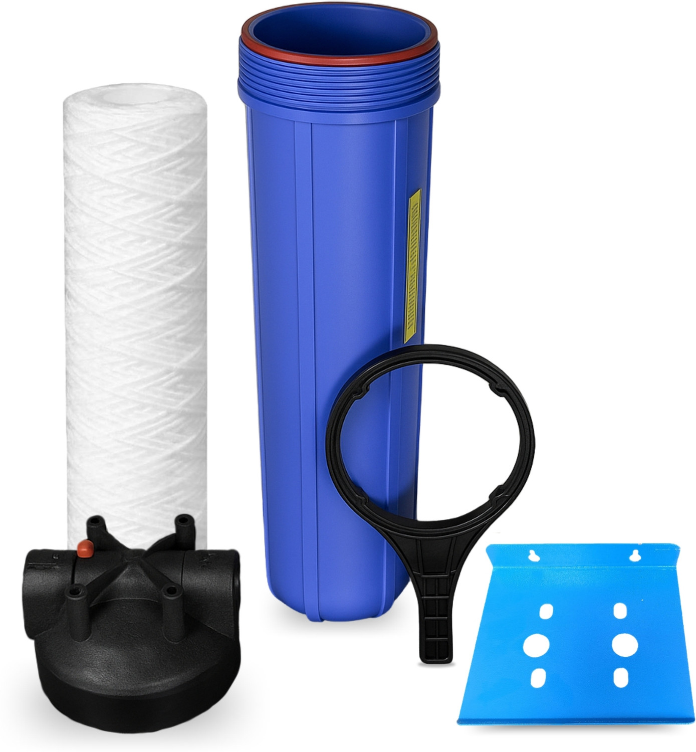 Image of AMPEREUS Water Tank Filter 1.5-inch Inlet-Outlet 20 inch Jumbo Housing Whole House Filtration Wound Filter Cartridge