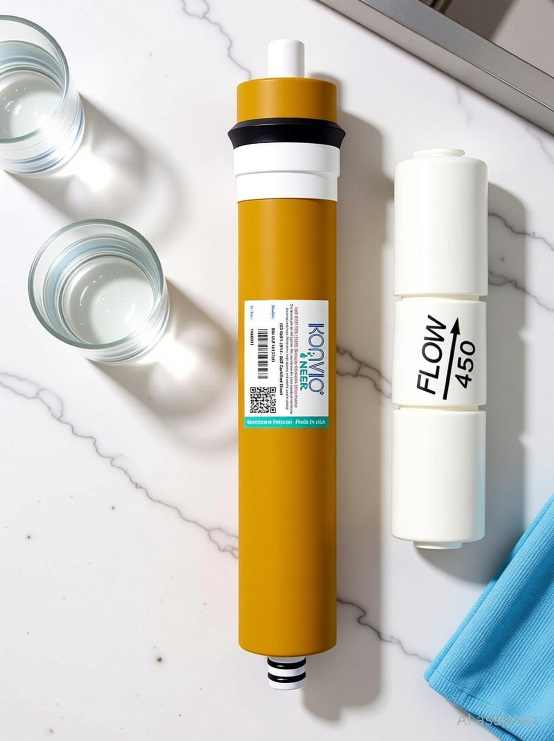 Image of konvio neer 100 GPD RO High 3000 TDS Membrane for All Type of RO Water Purifier Solid Filter Cartridge
