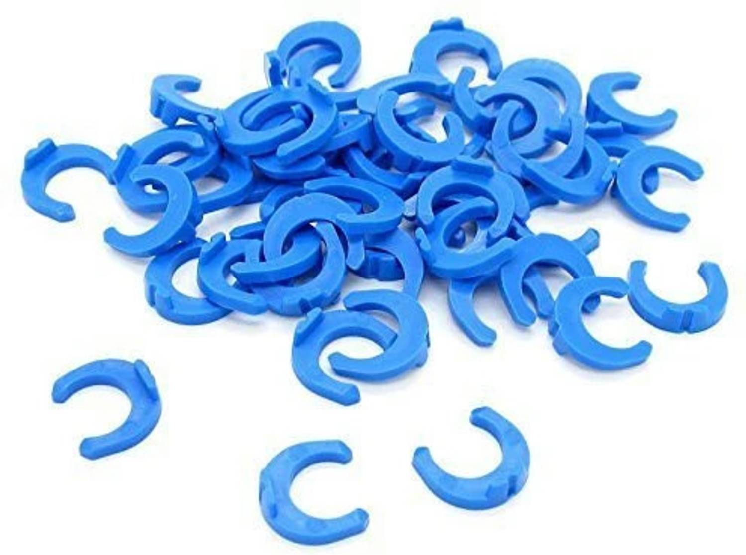 Aameria RO 100 Pcs Of Blue Lock / Clips For Ro Push Fit Type Connectors-1/4" - (6.35mm) (Pack of 100 pcs ) Solid Filter Cartridge