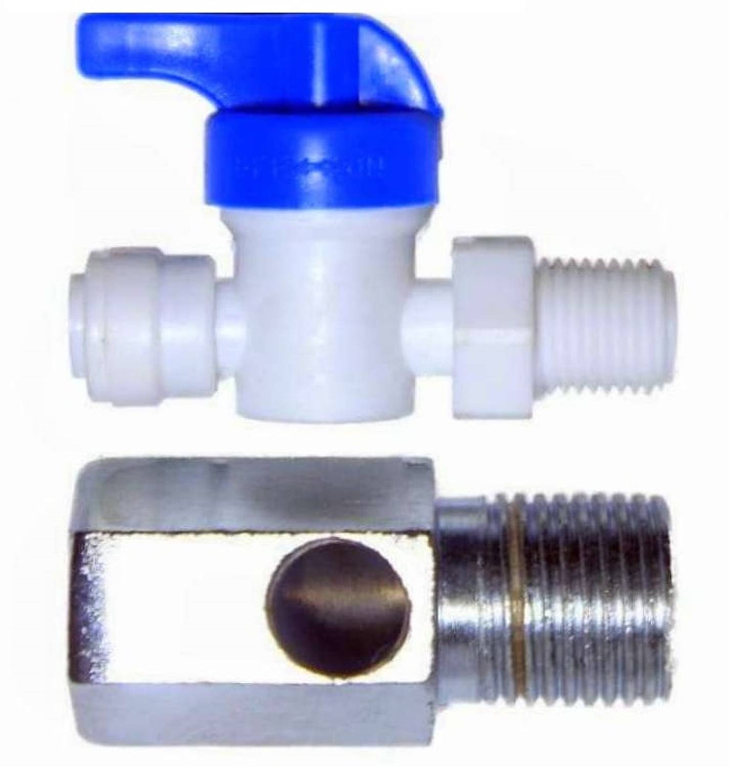 BALRAMA RO Inlet Valve Only (1/4" Qc x 1/4" Thread) Divertor Ball Valve On/Off Water Purifier Service Solid Filter Cartridge