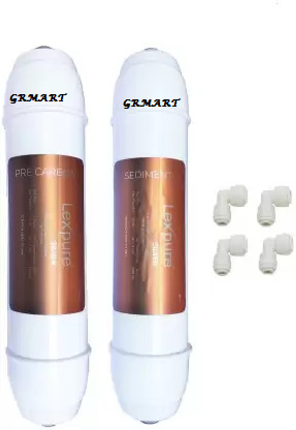 Image of GRMART Sediment and Carbon Filter Cartridges with 100 GPD membrane Solid Filter Cartridge (0.005, Pack of 9)