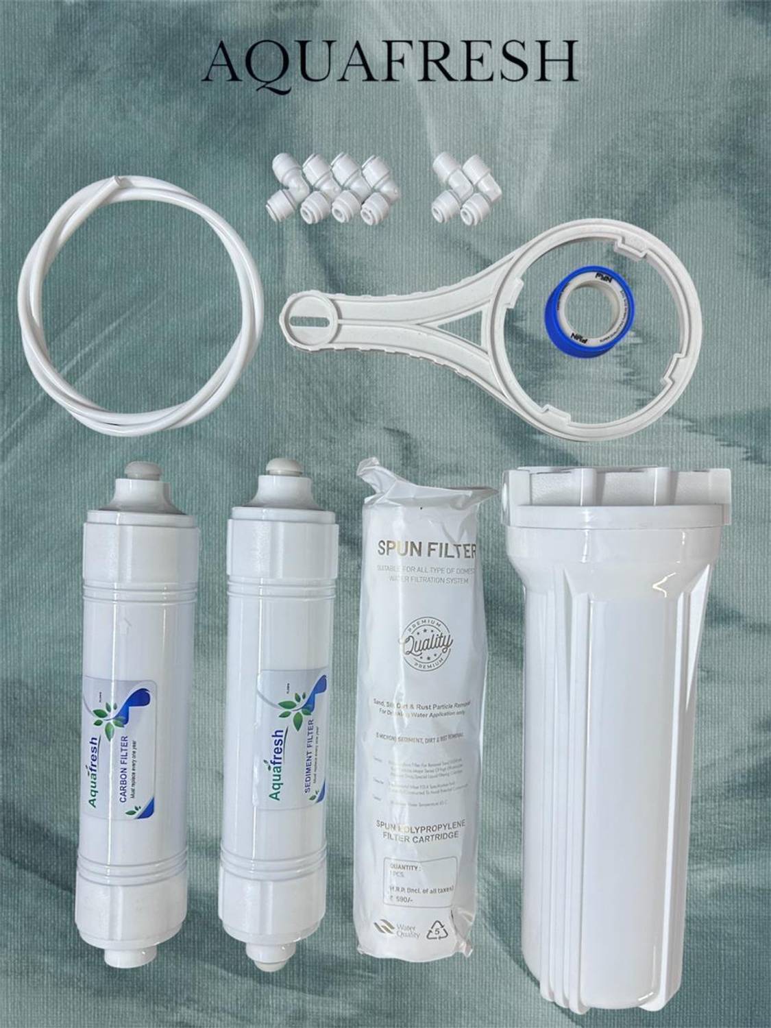 Aquafresh by AQUAFRESH PRE FILTER SET RO SERVICE KIT SEDIMENT CARBON BOWL for Water Purifier Solid Filter Cartridge