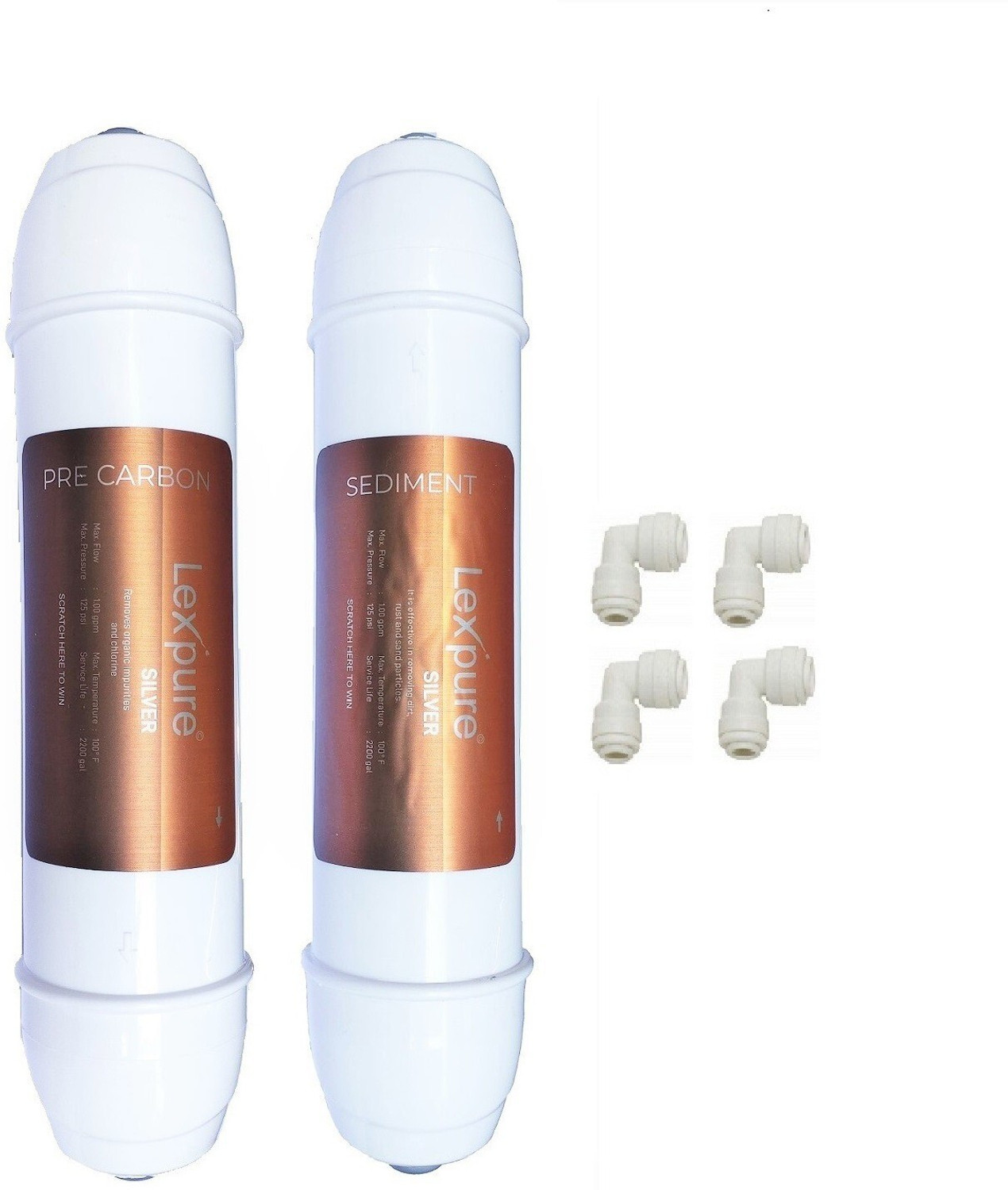 Image of GRMART Sediment and Carbon Filter Cartridges with100 GPD membrane,1 year RO service kit Solid Filter Cartridge (0.005, Pack of 9)