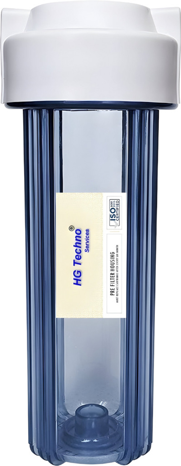 Image of HG TECHNO SERVICES Clear and Heavy Duty RO Pre Filter Housing, Suitable for High Rise Apartments Media Filter Cartridge