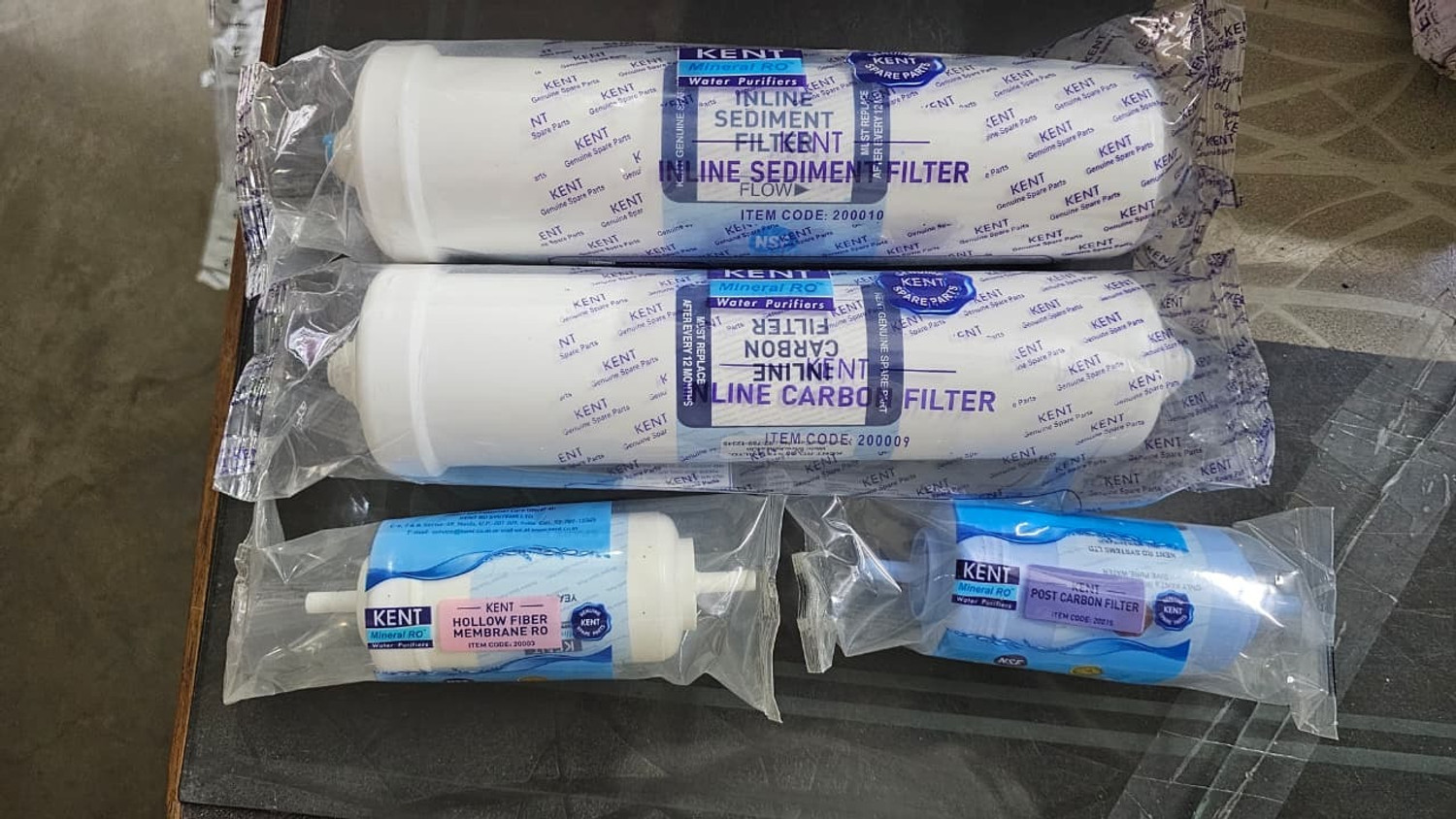 Image of KENT Genuine RO Spare Kit - Pack of 4 Filters Media Filter Cartridge