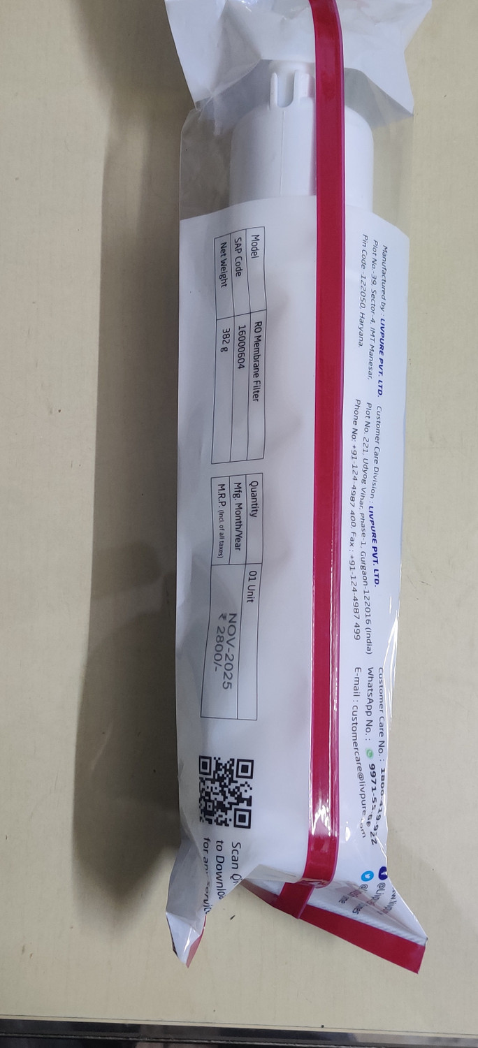 Image of LIVPURE by Livpure membrane 16000604 Solid Filter Cartridge