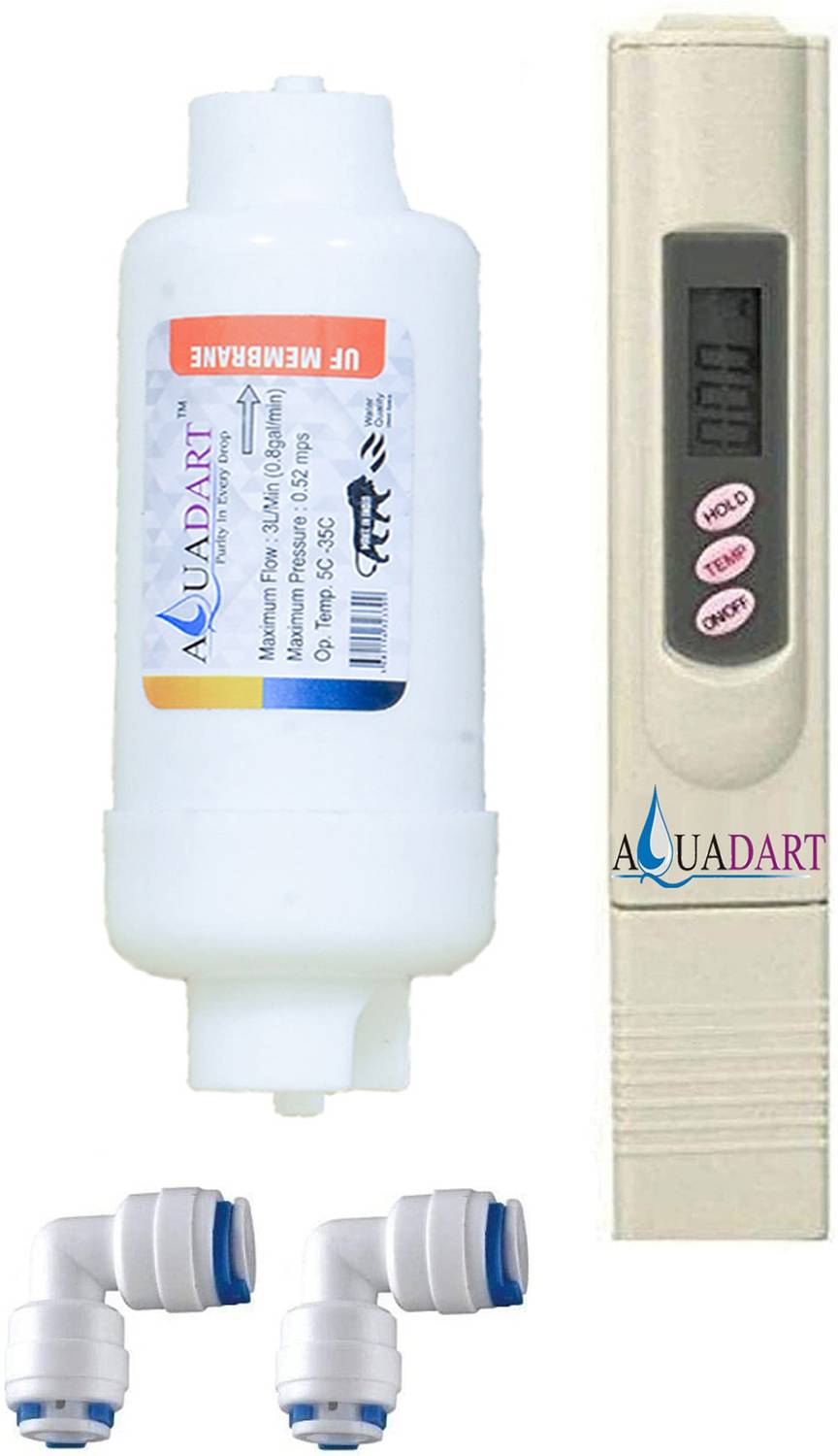 AquaDart UF Filter For All Type Of RO Water Purifier With TDS Meter (04 inch) Solid Filter Cartridge