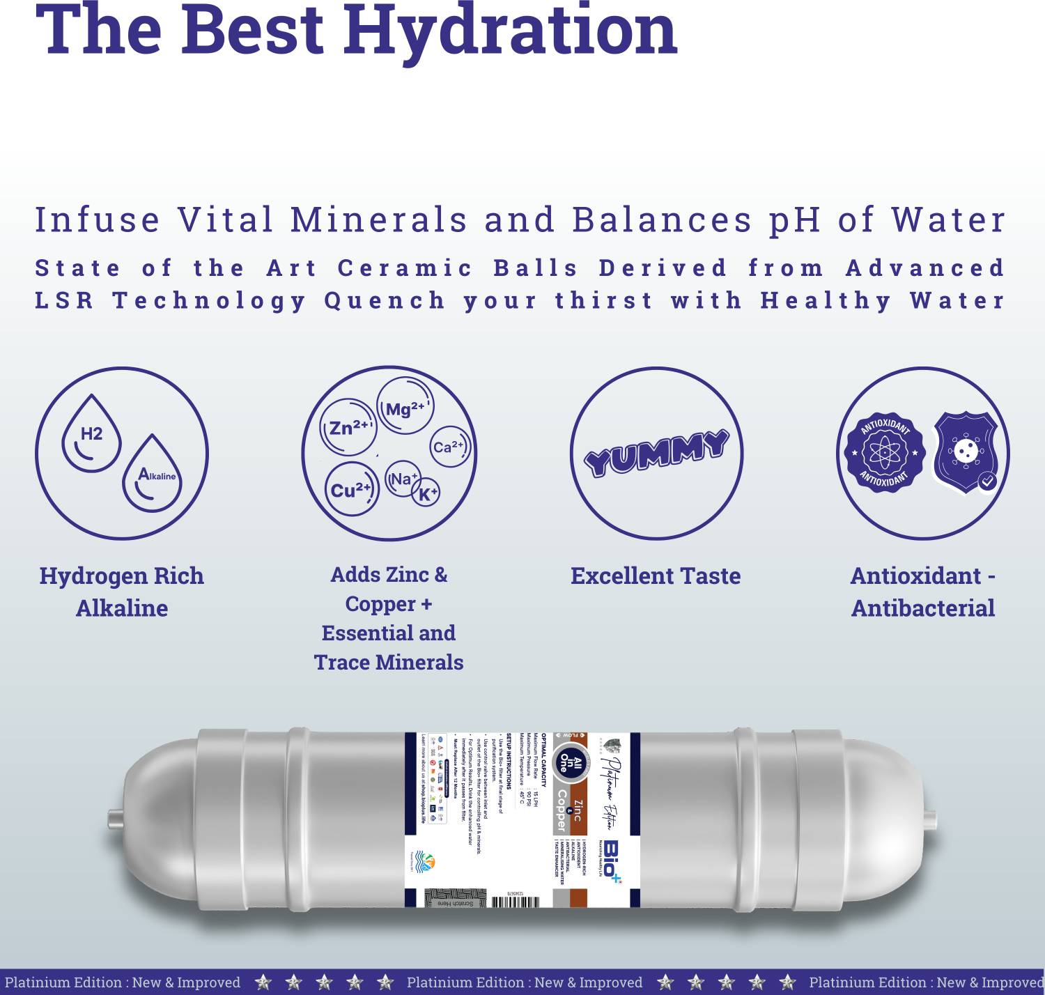 Bioplus 9" Alkaline Water Purifier Filter - Image 2