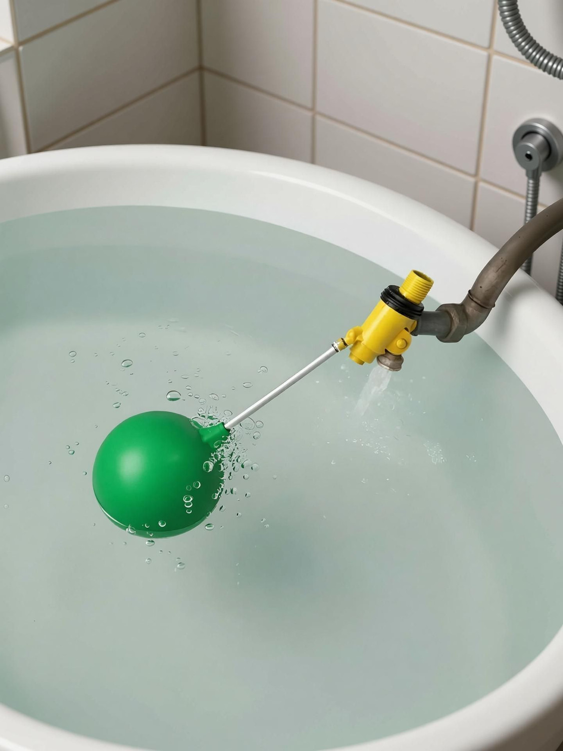 Image of Prayag Gold Color 15mm Ball Cock Valve inch Rod & Float Ball Inlet Valve For Water Tank Pleated Filter Cartridge