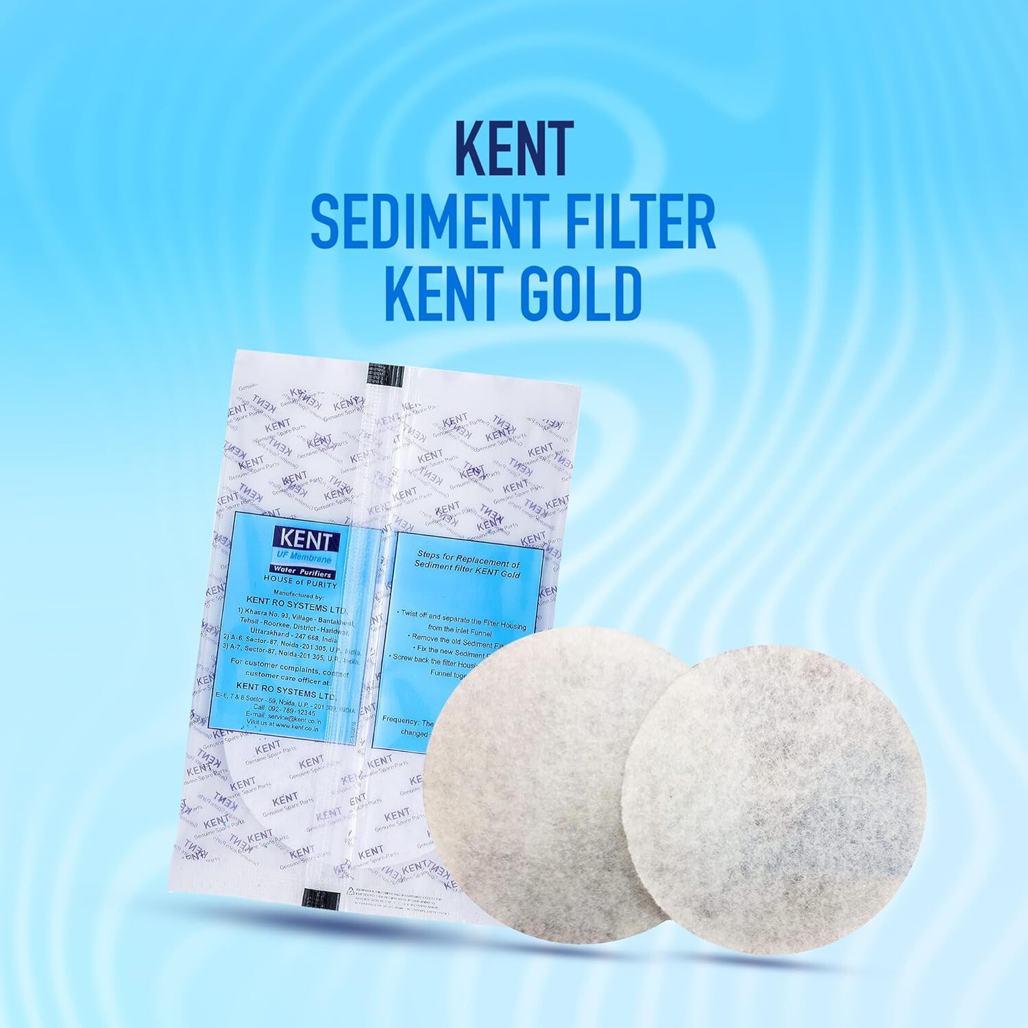 Image of ShopsWell KENT Service kit Original KENT gold spare kit Solid Filter Cartridge G27 Solid Filter Cartridge (9, Pack of 1)