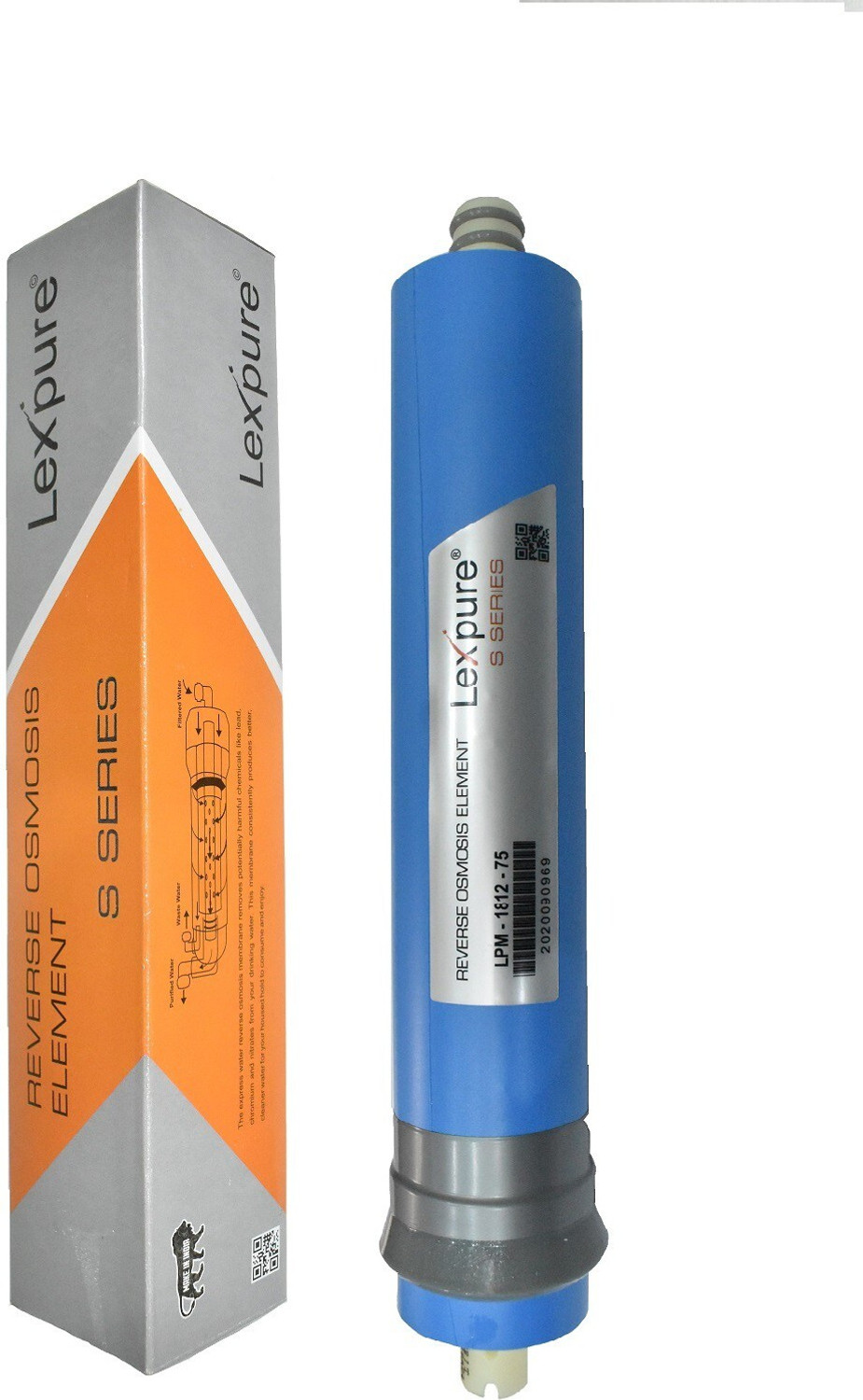 Image of GRMART Sediment and Carbon Filter Cartridges with100 GPD membrane,1 year RO service kit Solid Filter Cartridge (0.005, Pack of 9)