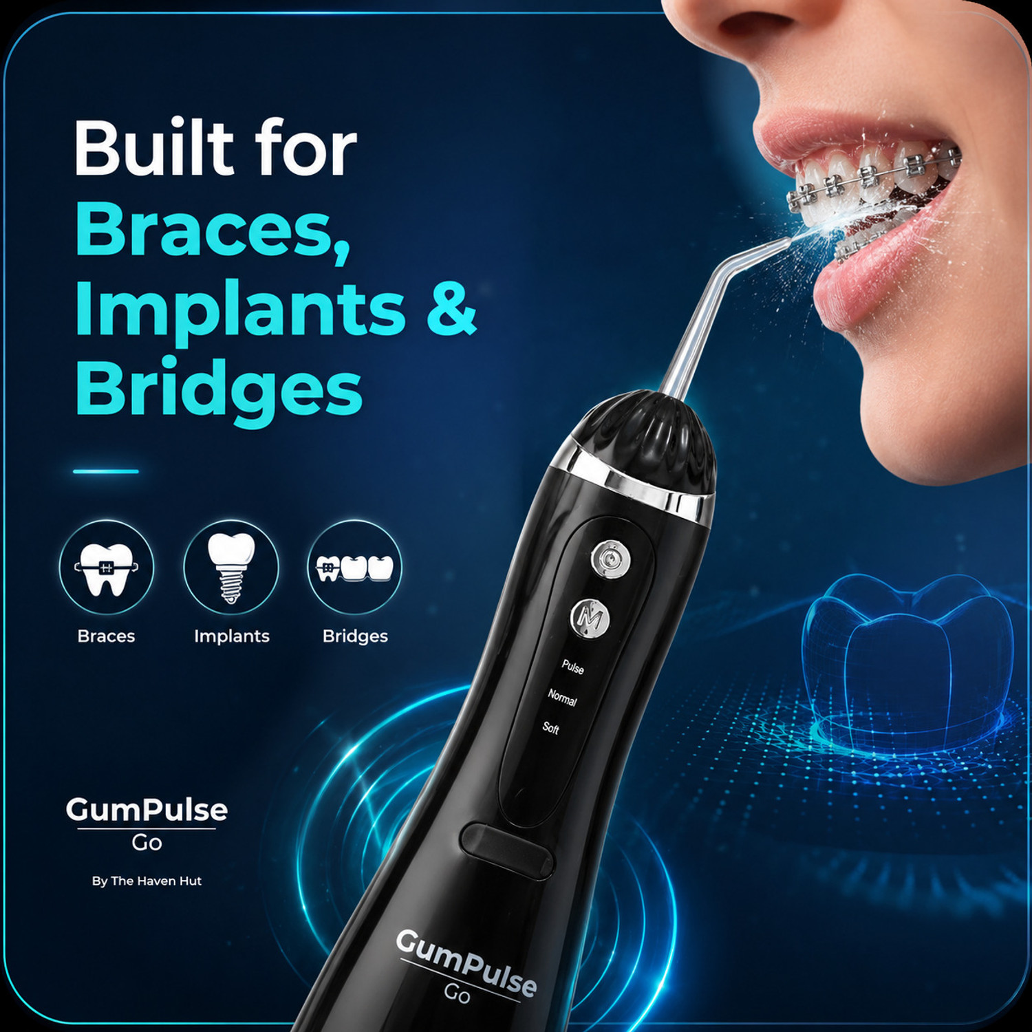 Image of GumPulse Go Water Flosser (White) Water Flosser