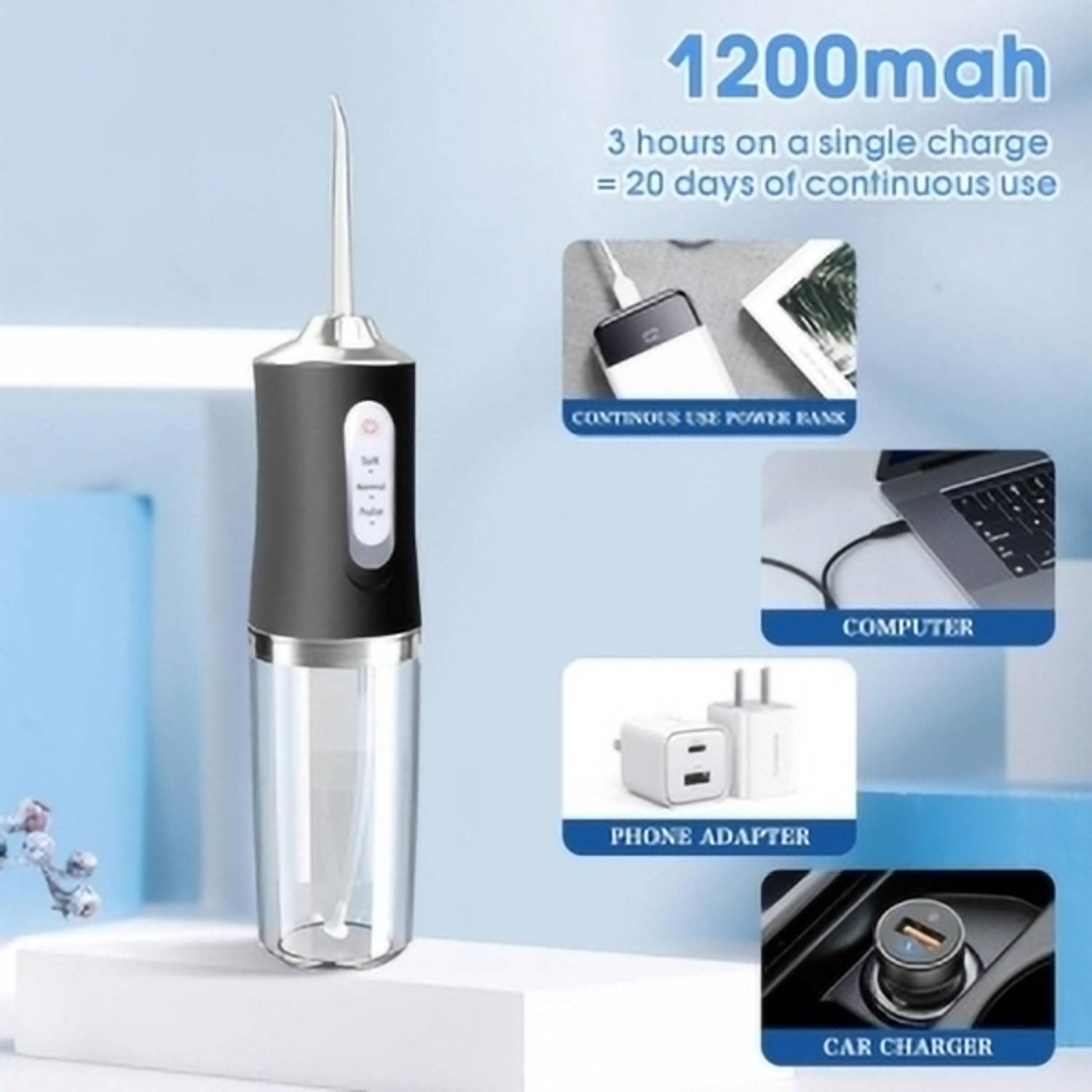 Queue Cordless Electric Water Flosser - Image 5