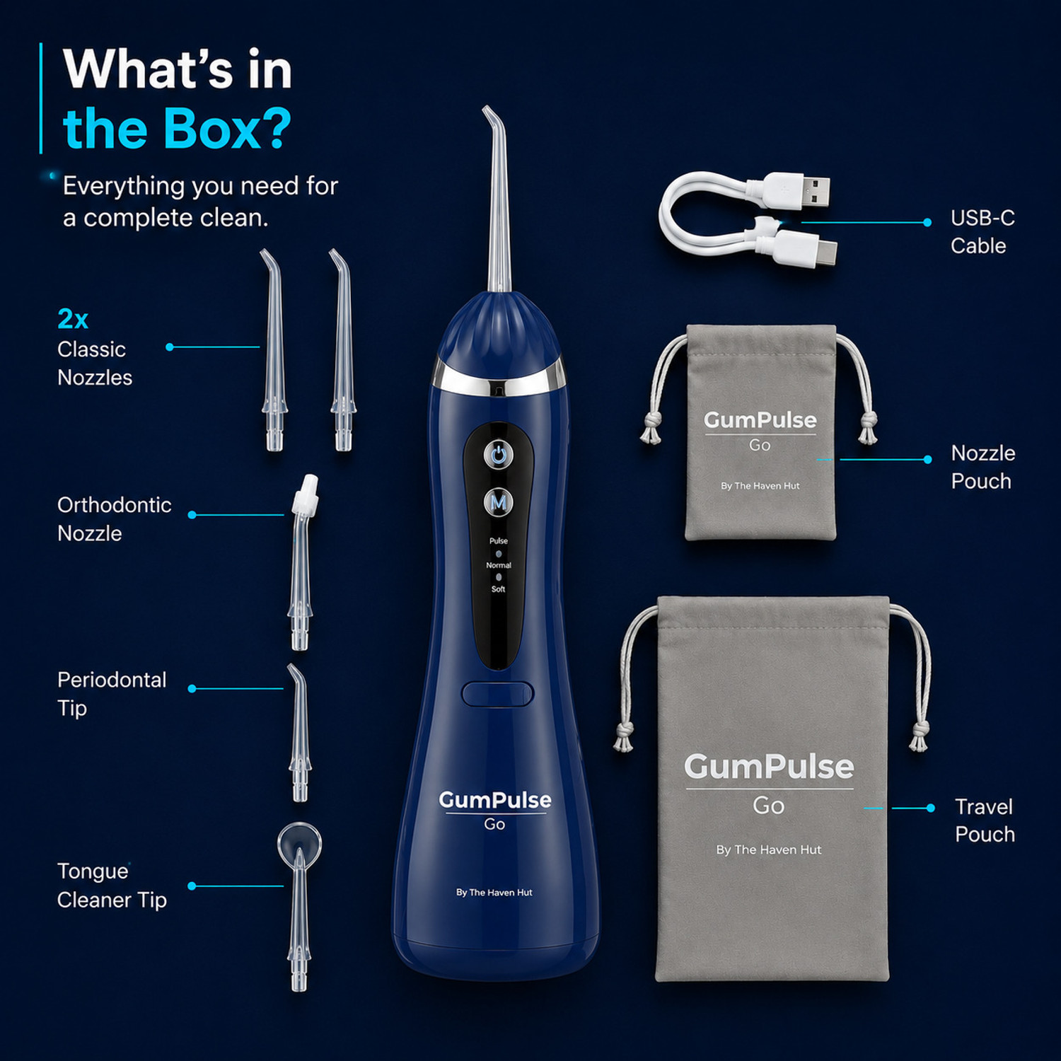 Image of GumPulse Go Water Flosser (White) Water Flosser
