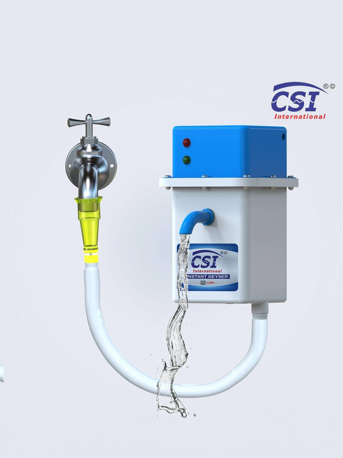 CSI INTERNATIONAL 1L INSTANT WATER PORTABLE HEATER GEYSER SHOCK PROOF PLASTIC BODY WITH INSTALLATION KIT 1 YEAR WARRANTY 1 L Instant Water Geyser