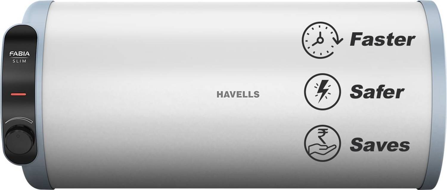 HAVELLS 15 L Storage Water Geyser (Fabia Slim 15, Multicolor) (Mu