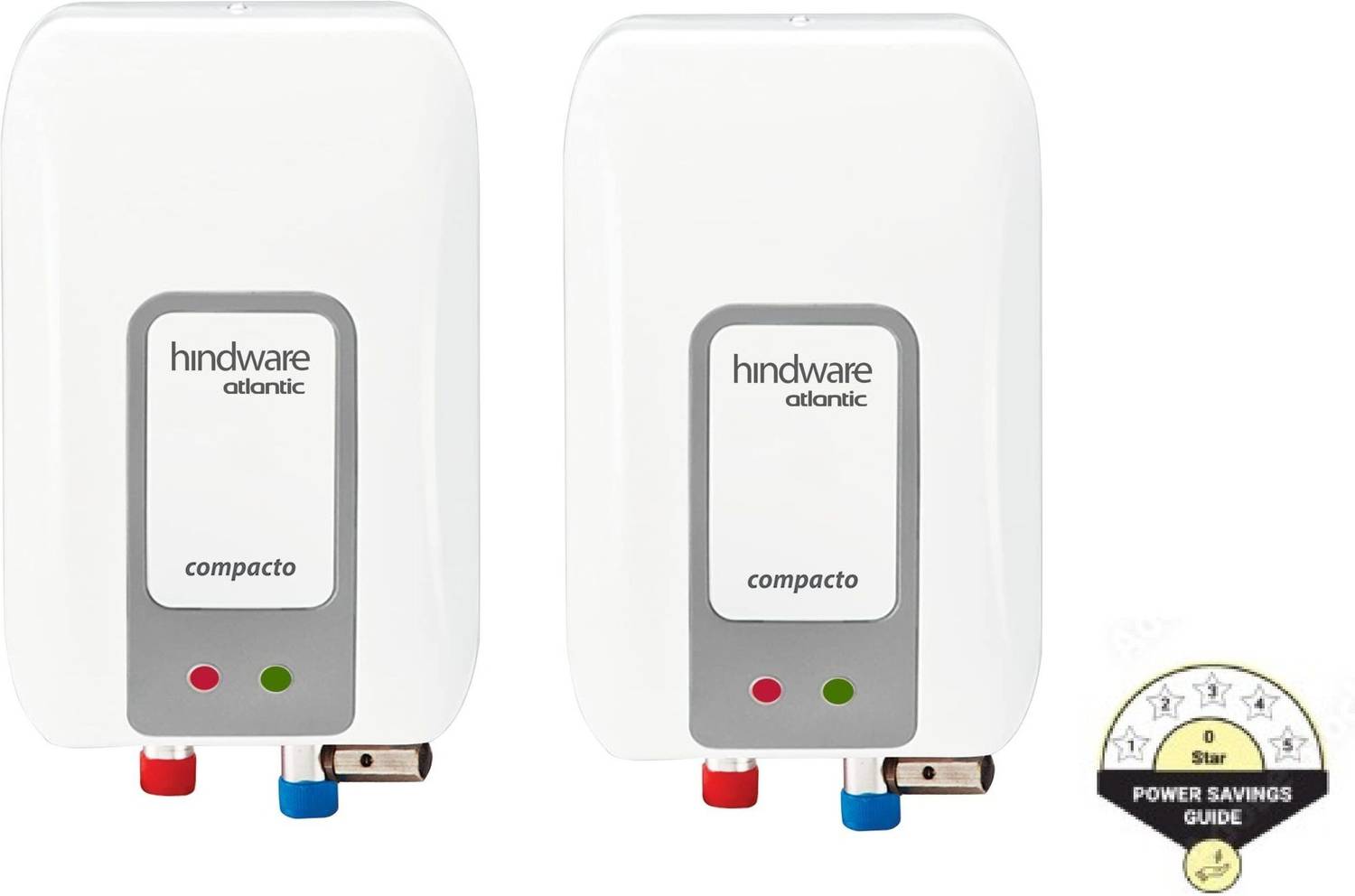 Hindware 3 L Instant Water Geyser (Compacto 3 Litre Pack of 2, Wh