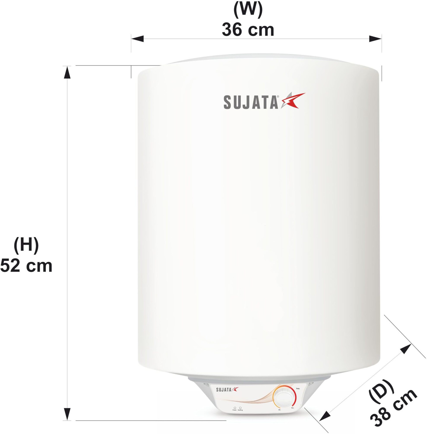 Image of SUJATA SWHA 99 Geyser 15 Litre | 2000W Water Geyser | Ideal for Bathroom | 15 L Storage Water Geyser