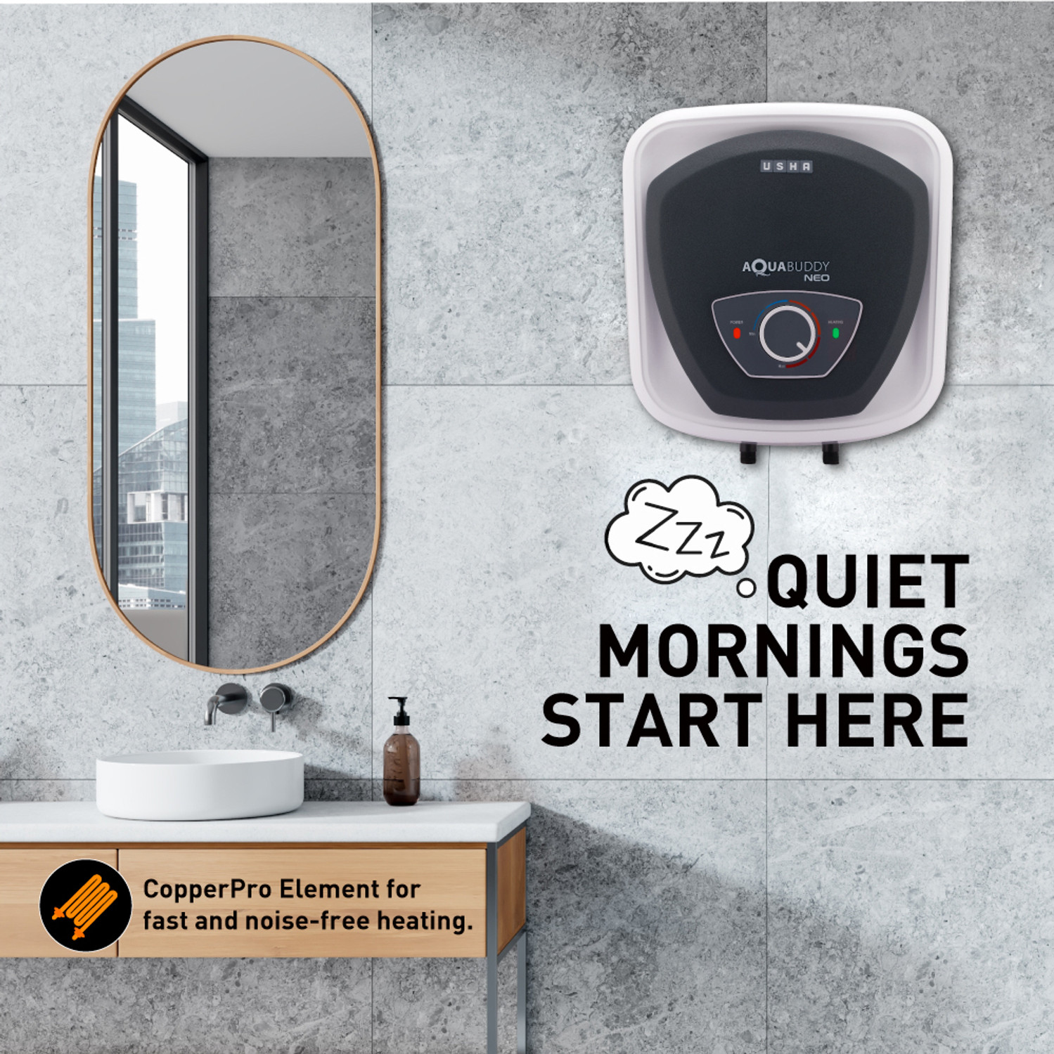 Image of USHA Aqua Buddy Neo 25 L Storage Water Geyser