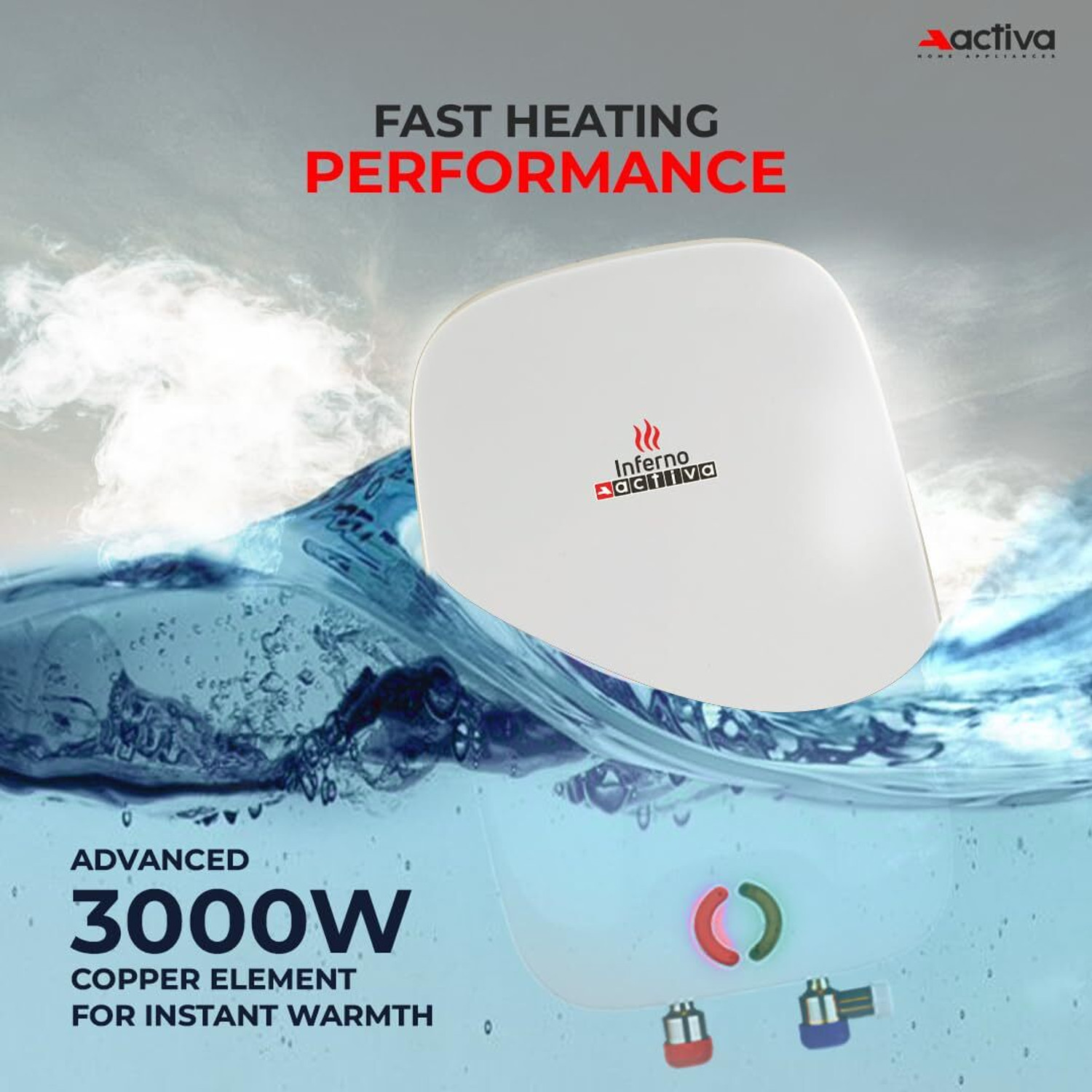 Image of ACTIVA Inferno 3 Litre Instant Geyser 3 L Instant Water Geyser
