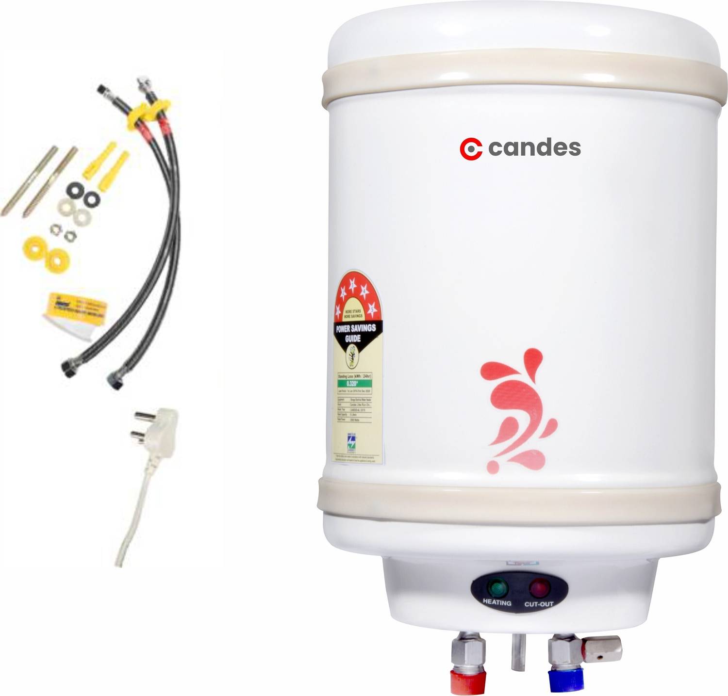 Candes 10 L Storage Water Geyser (10L Metal Storage Water Geyser,