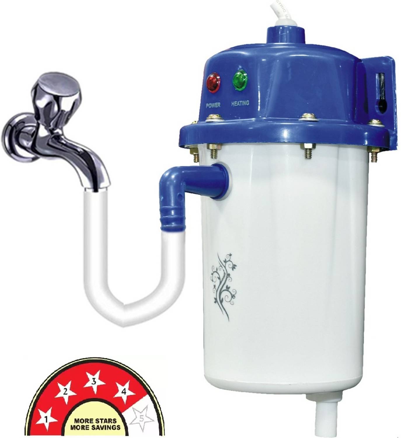 QUALX 1 L Instant Water Geyser (INSTANT WATER GEYSER, Blue, White