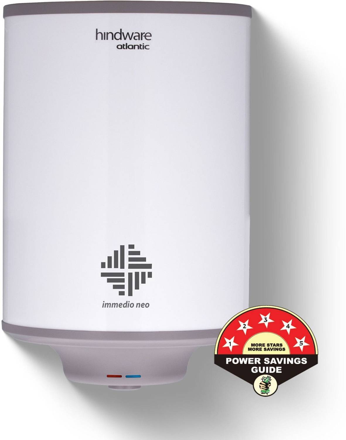Hindware Smart Appliances Immedio Neo 25 L Storage Water Geyser | 5 Star BEE Energy Rating | Glassline Tanked