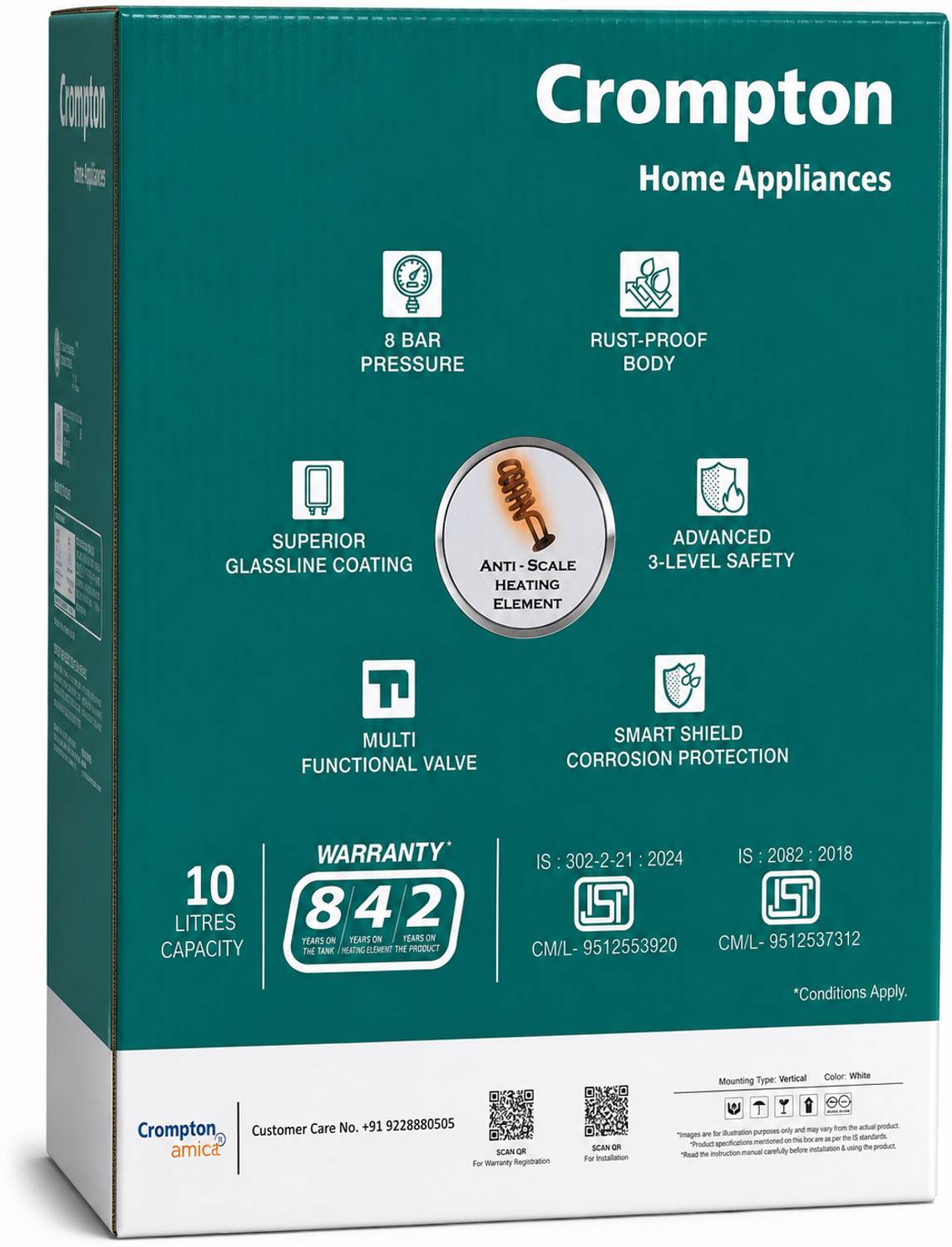 Crompton ASWH-3815 15L Storage Water Heater - Image 3