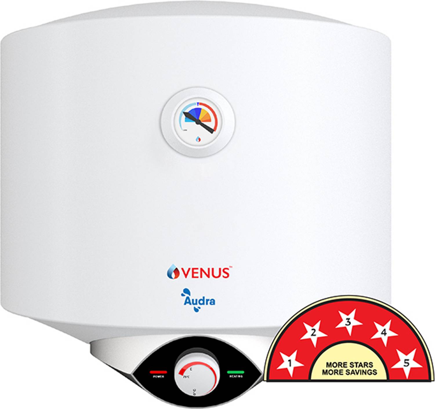Venus 6 L Storage Water Geyser (Audra 06AV, White) (White)
