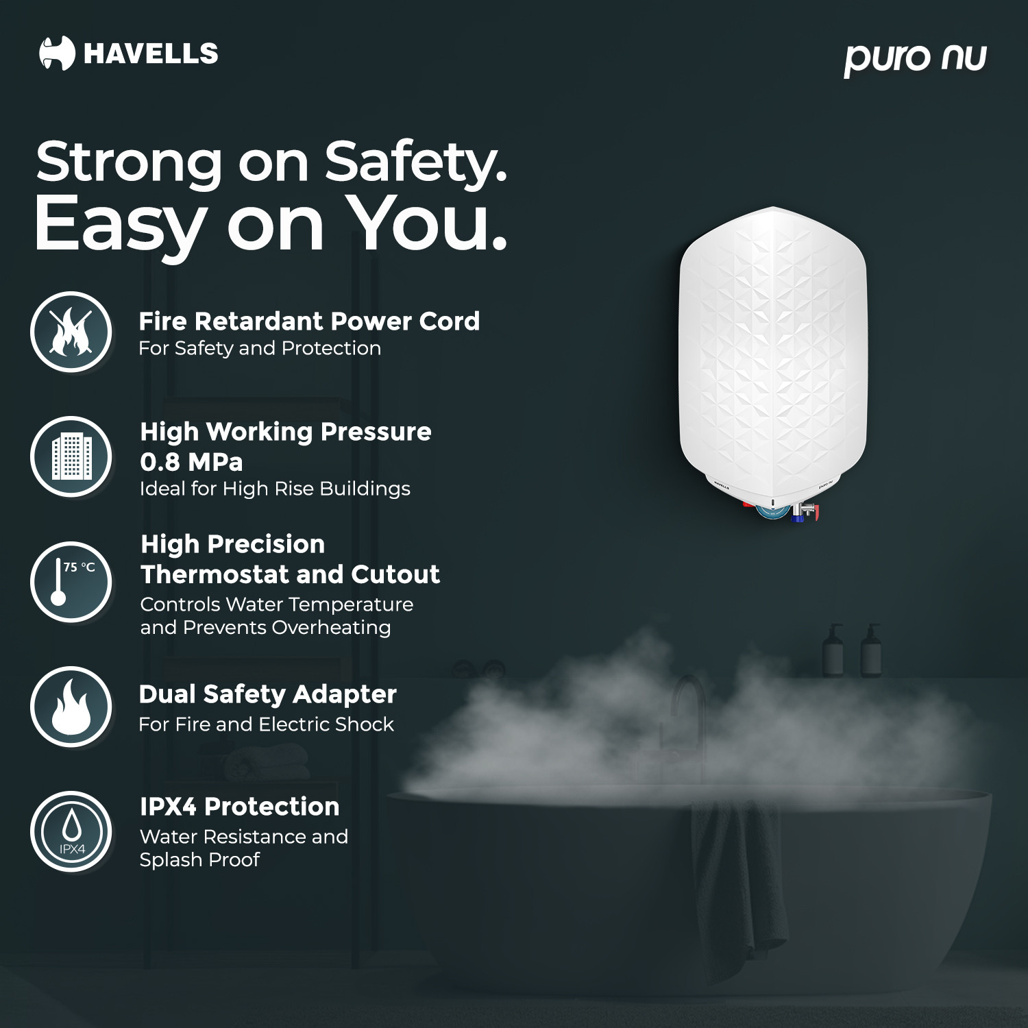 Image of HAVELLS Puro Nu 25 25 L Storage Water Geyser