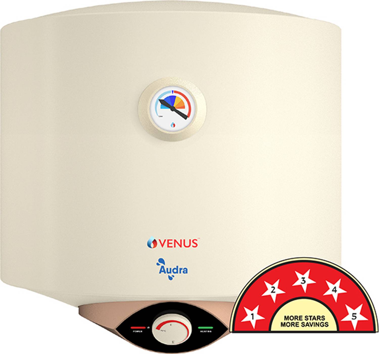 Venus 6 L Storage Water Geyser (Audra 06AV, Ivory) (Ivory)