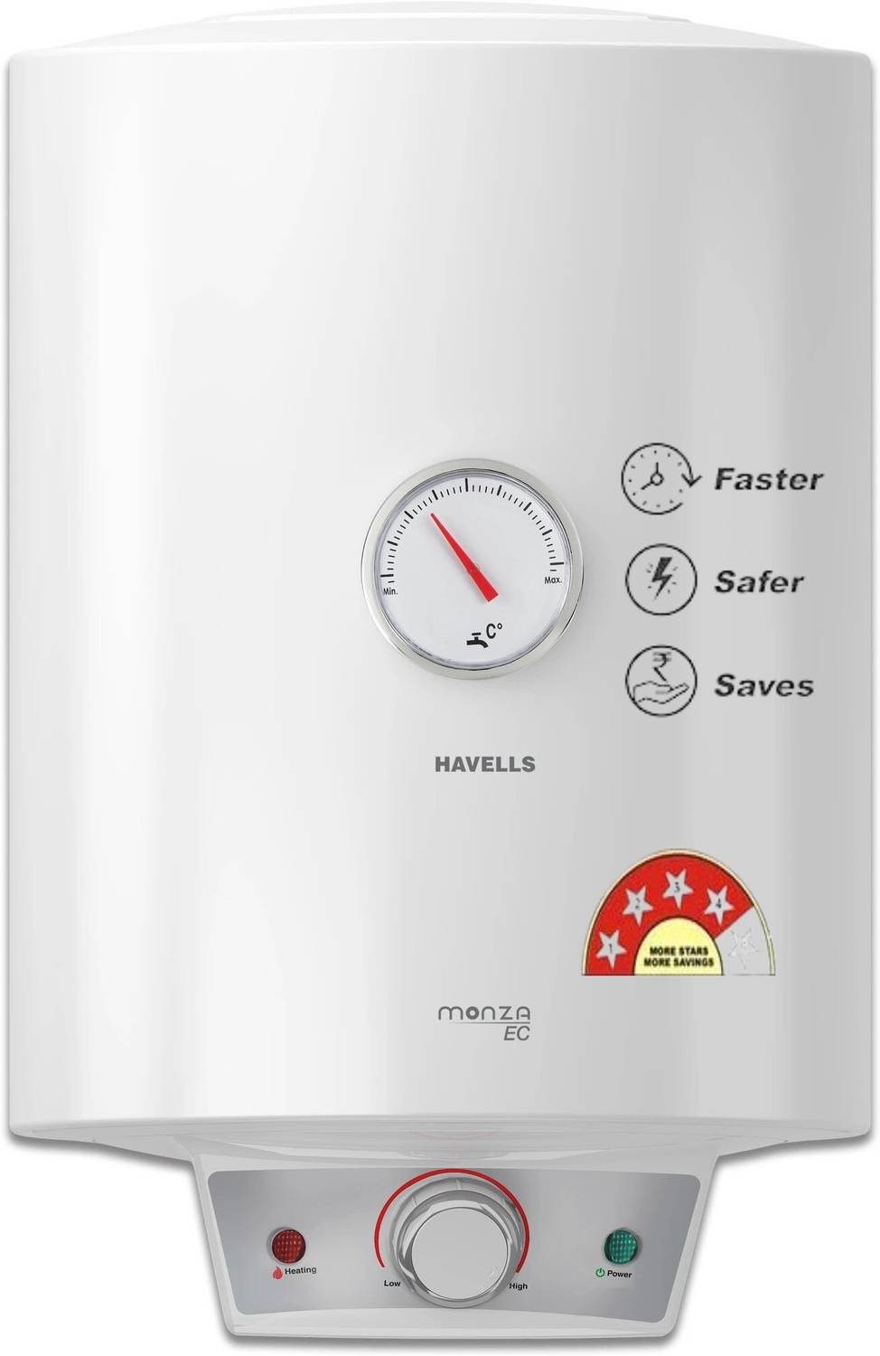 HAVELLS 15 L Storage Water Geyser 4 Star BEE Energy Rating Gl