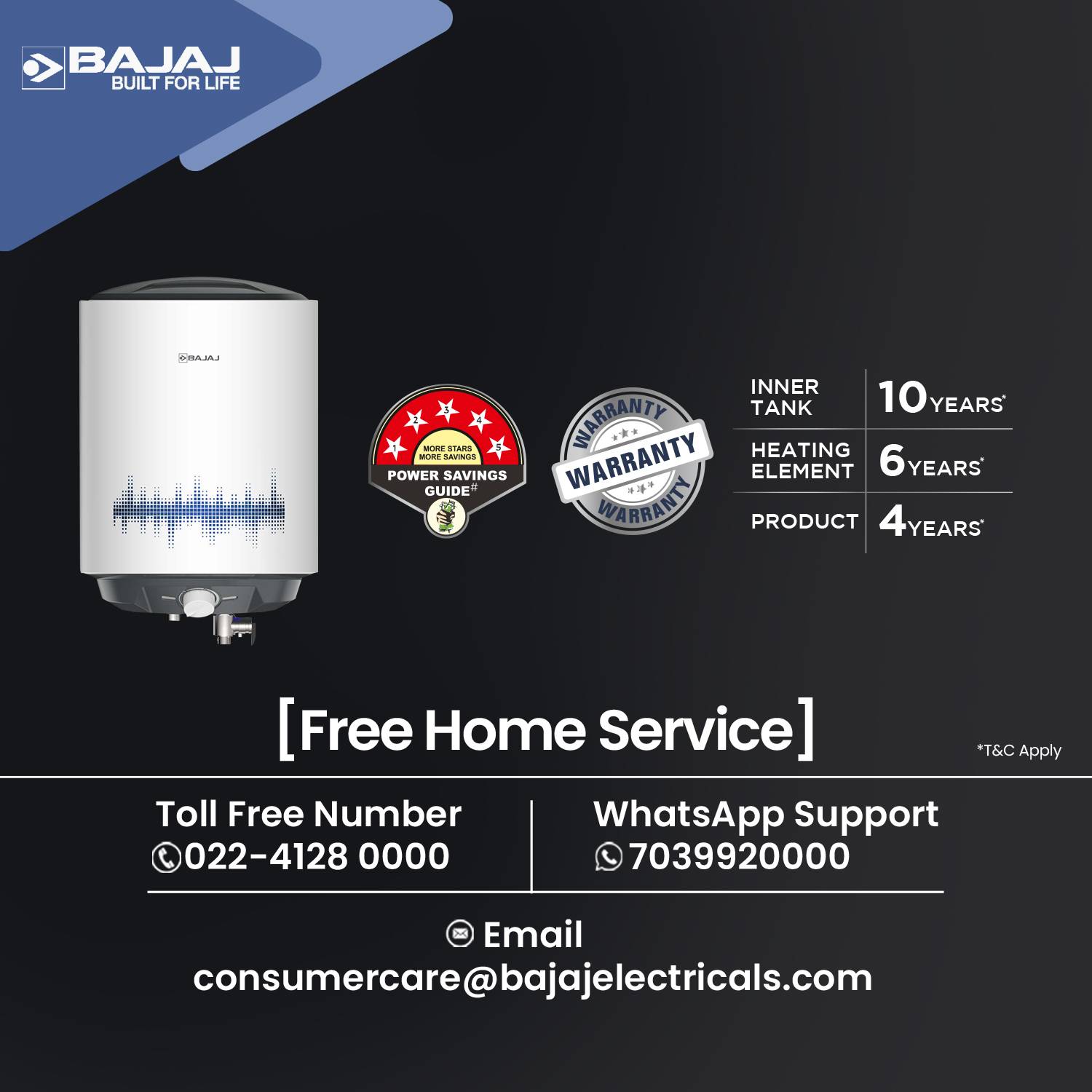 BAJAJ Shield Series Shakti 25L Water Geyser - Image 5