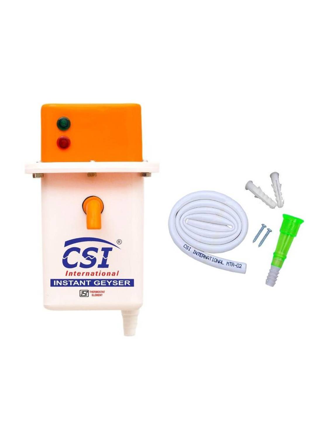CSI INTERNATIONAL 1L INSTANT WATER PORTABLE HEATER GEYSER SHOCK PROOF PLASTIC BODY WITH INSTALLATION KIT 1 YEAR WARRANTY 1 L Instant Water Geyser
