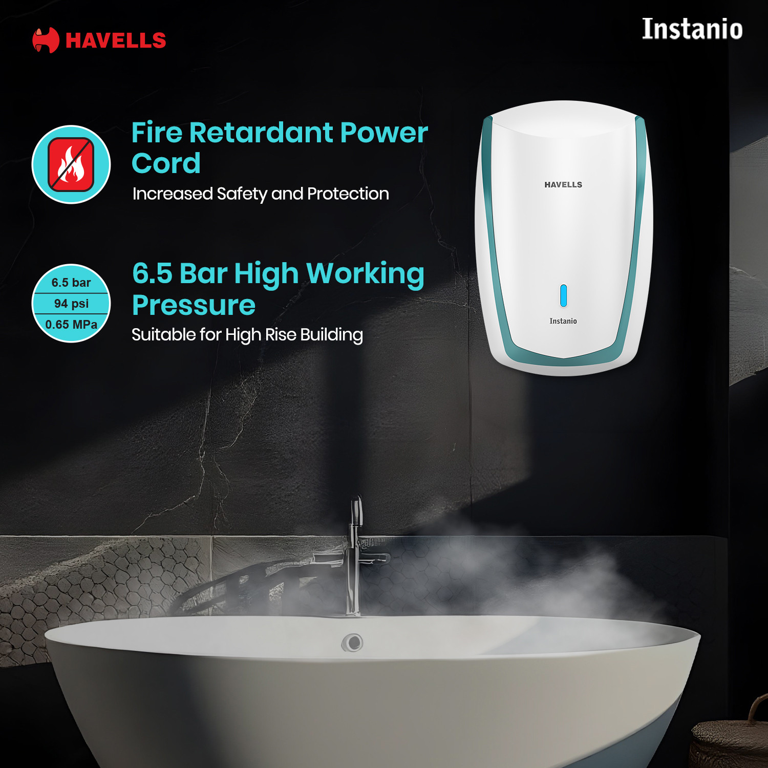Image of HAVELLS Instanio 3 L Instant Water Geyser