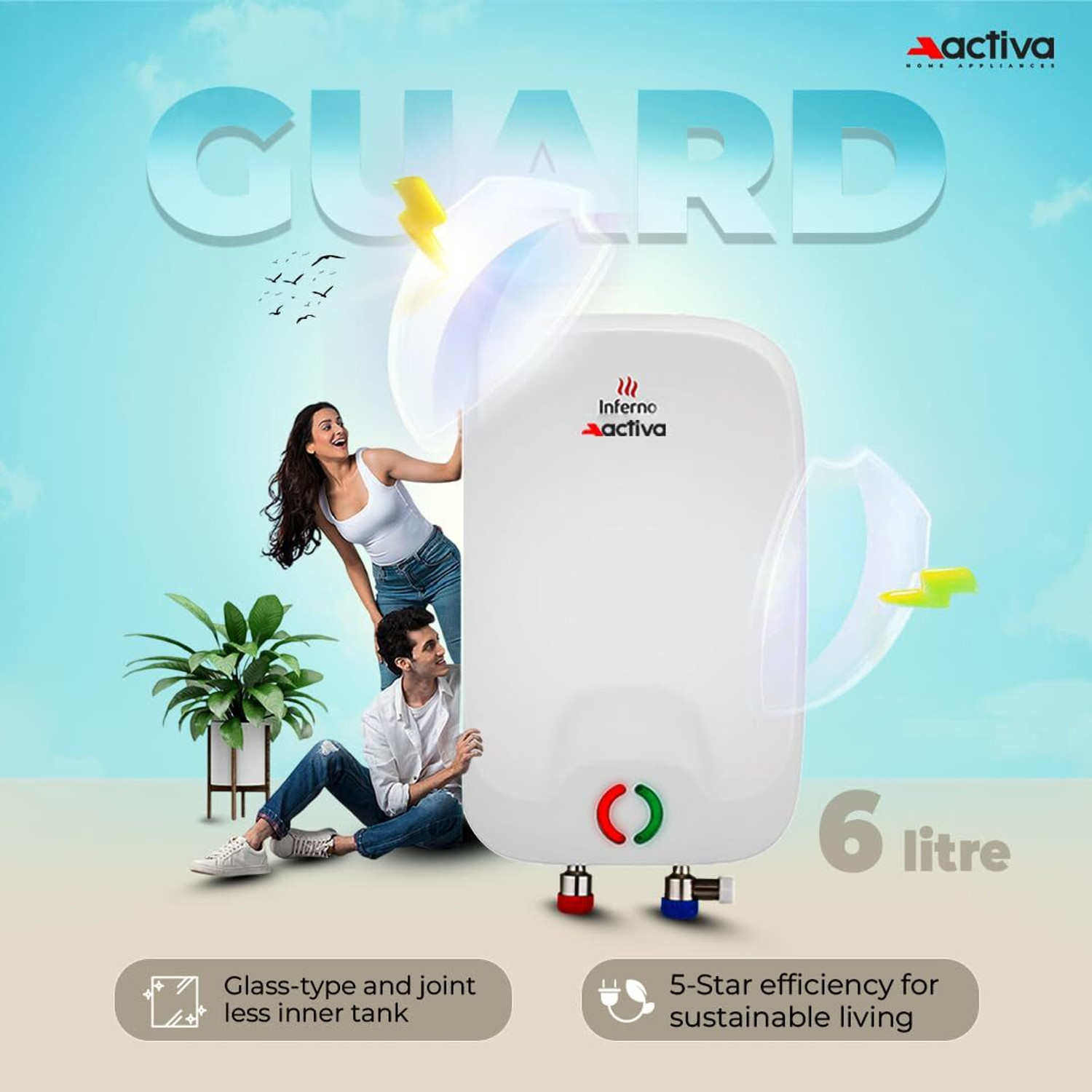 Image of ACTIVA Inferno 6 L Instant Water Geyser