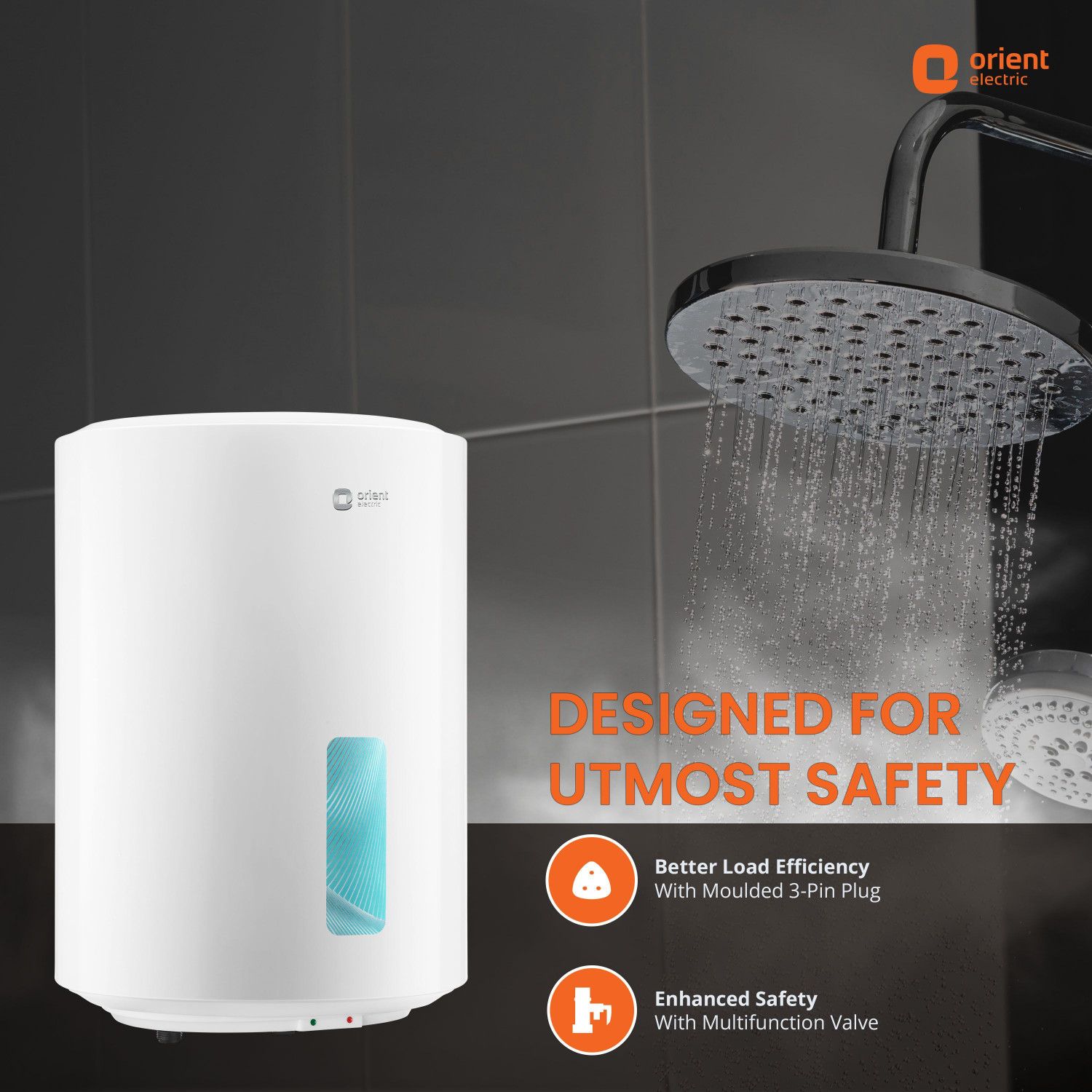 Image of Orient Electric Cronos Pro 25 L Storage Water Geyser | 4 Star BEE Energy Rating
