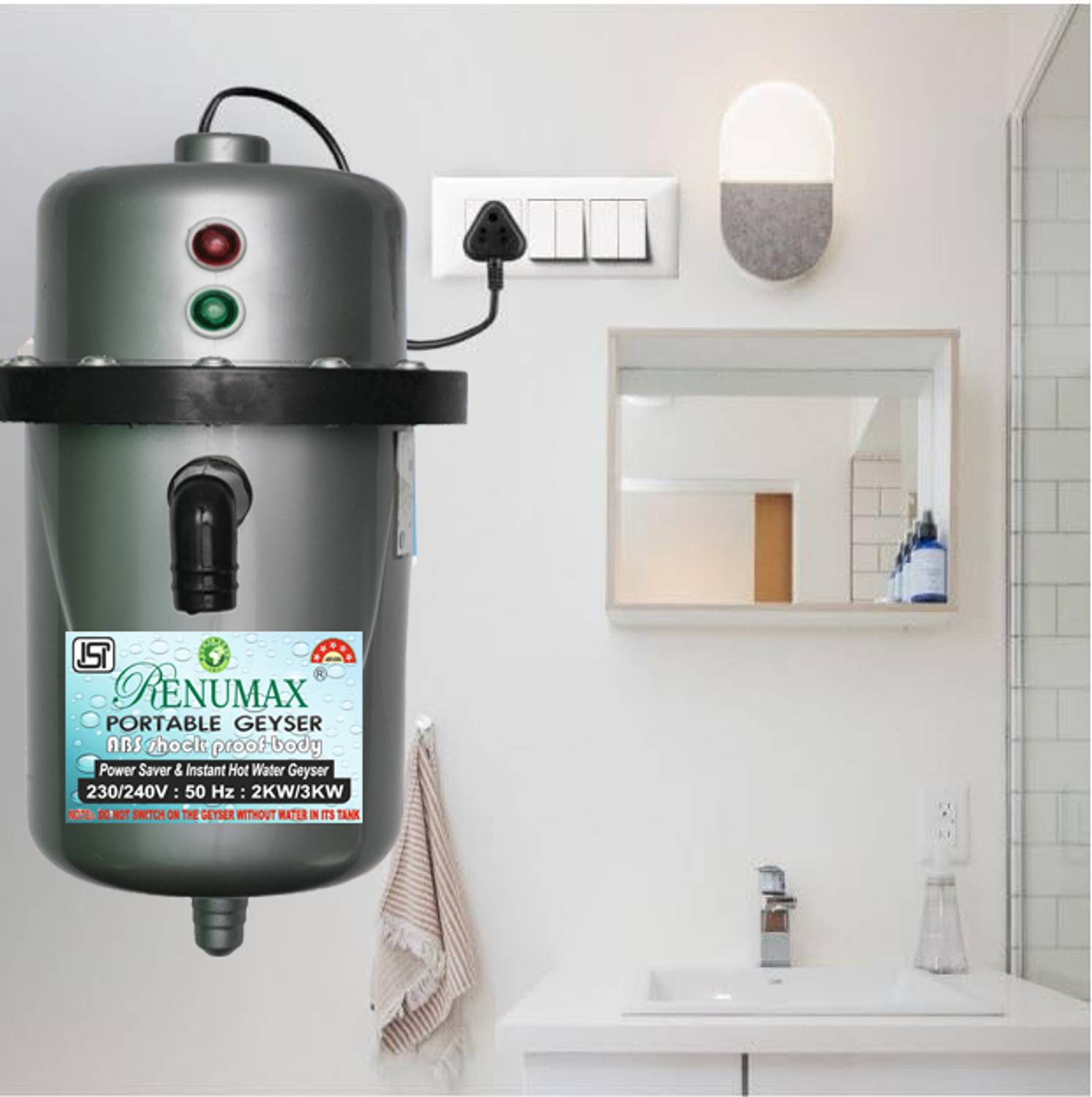 RENUMAX 1 L Instant Water Geyser (3000W 1 L ULTRA PREMIUM WITH