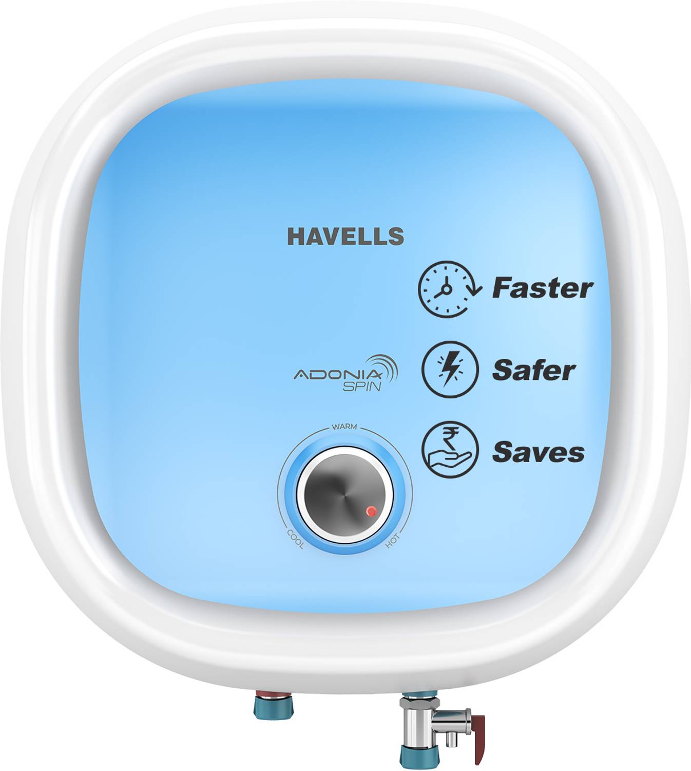HAVELLS 10 L Storage Water Geyser (Adonia Spin 10 5S, White, Blue