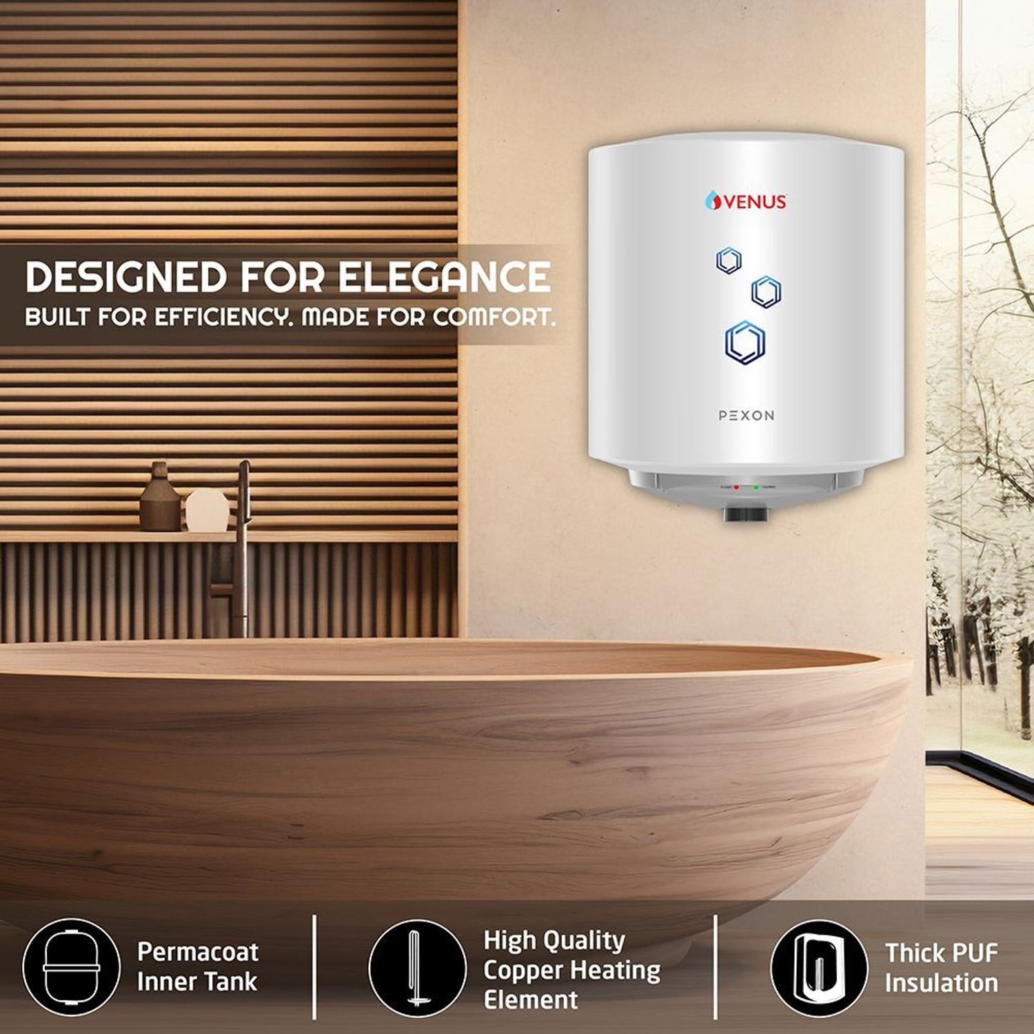 Image of Venus Pexon 10 liter (10PX) 10 L Storage Water Geyser