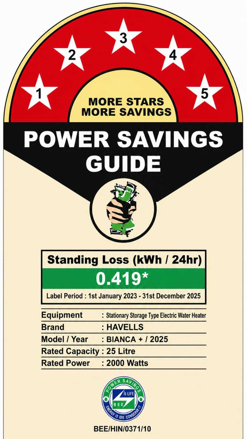 Image of HAVELLS BIANCA + 25 L Storage Water Geyser