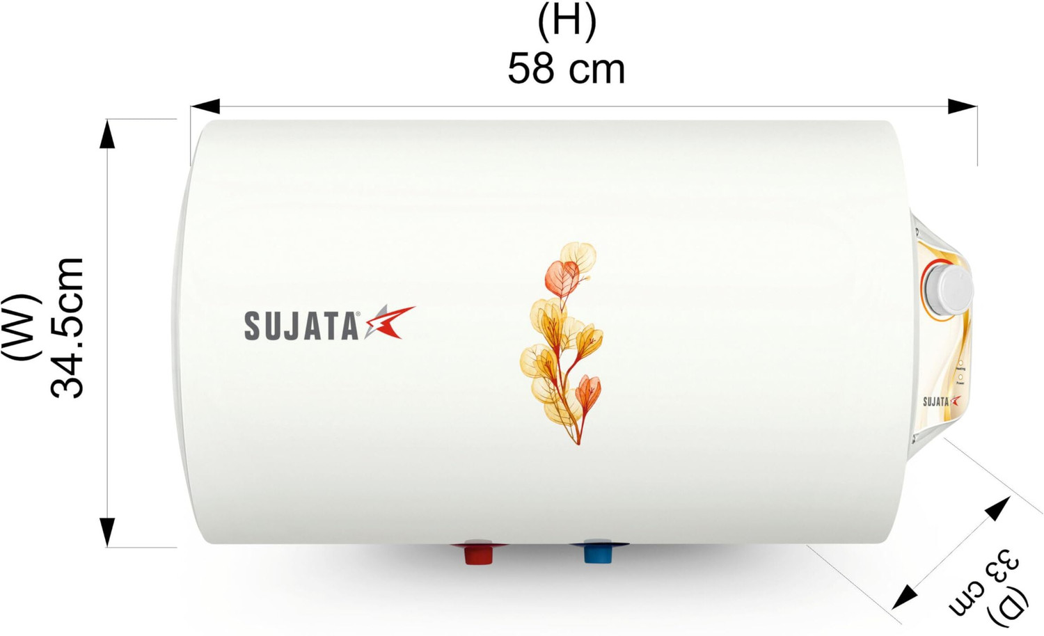 Image of SUJATA SWH63 Geyser 15 Litre | 2000W Water Geyser | Ideal for Bathroom | 7 Yr Warranty* 15 L Storage Water Geyser
