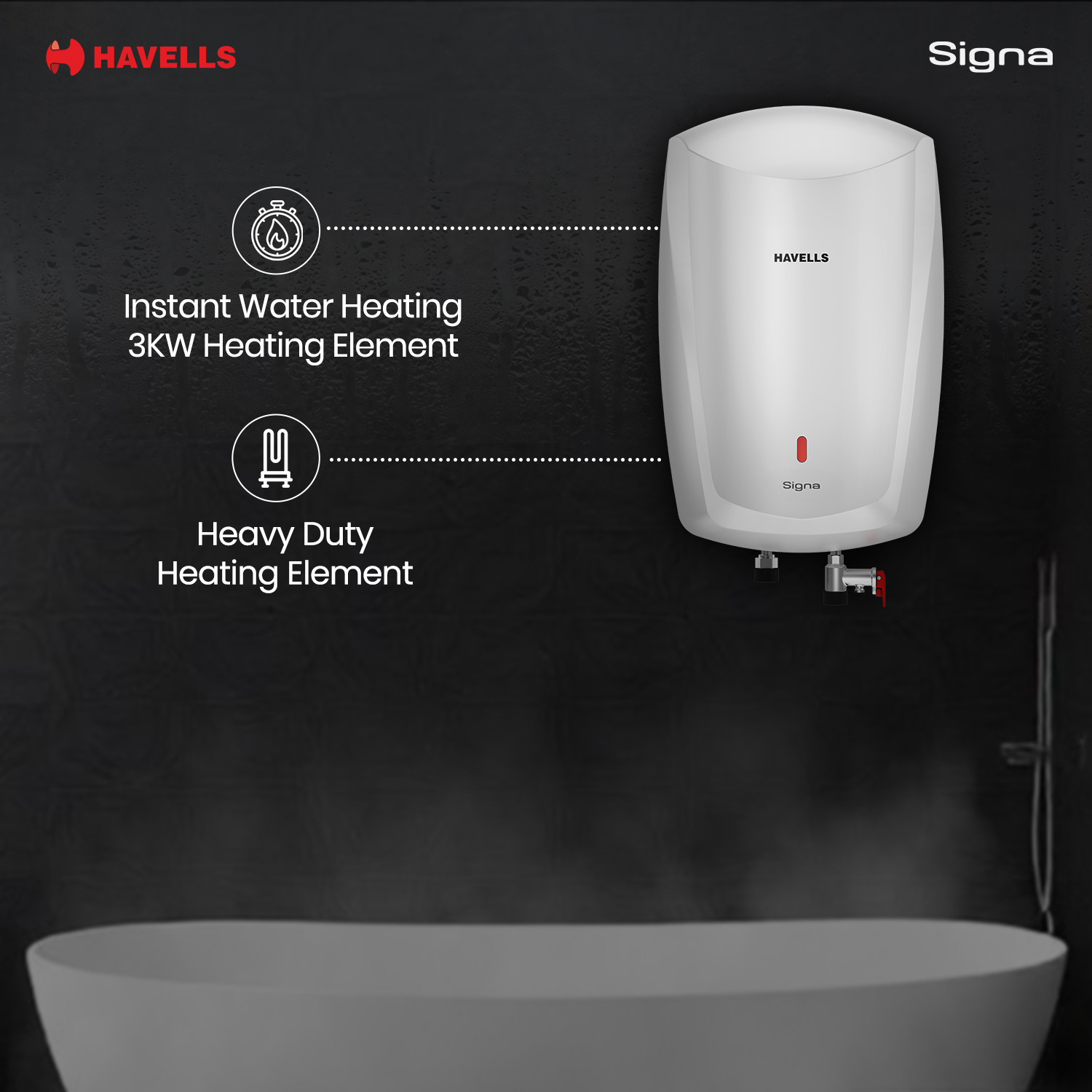 Image of HAVELLS Signa 5 L Instant Water Geyser