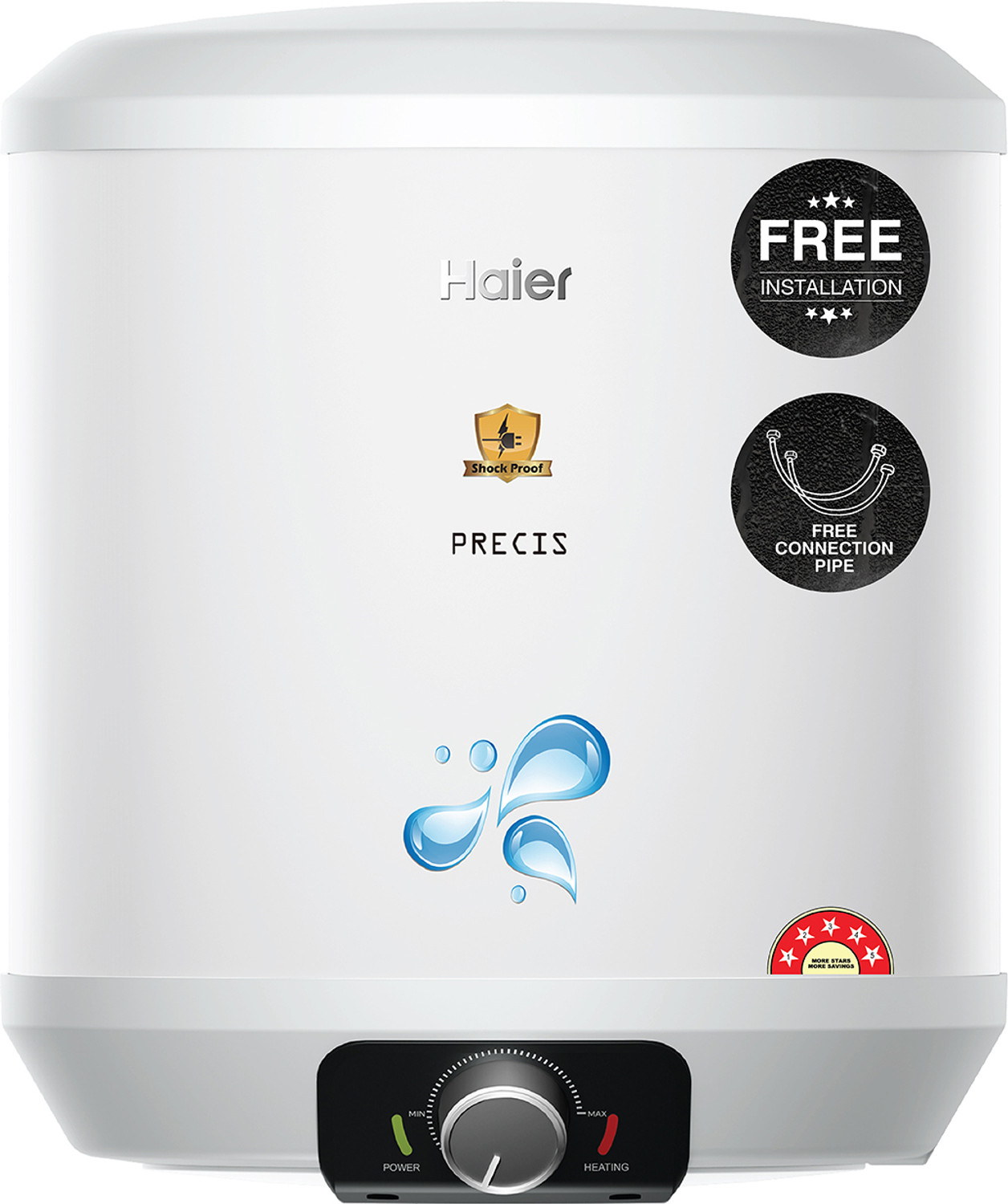 Image of Haier ES15V-PV2(PRE)(W) 15 L Storage Water Geyser | with Free Pipes and Free Installation