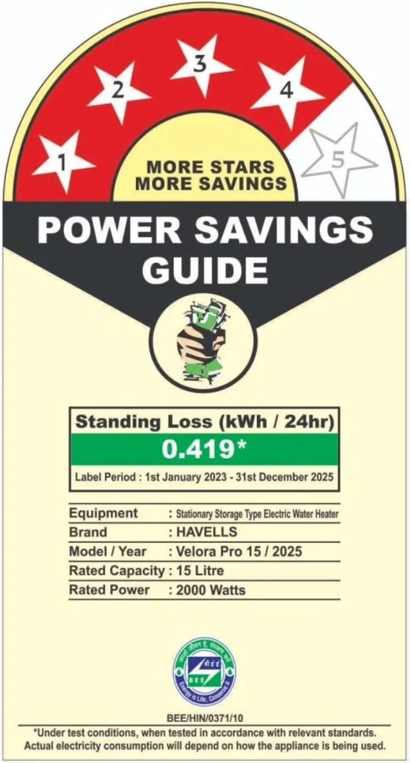 Image of HAVELLS Velora Pro 15 L 15 L Storage Water Geyser