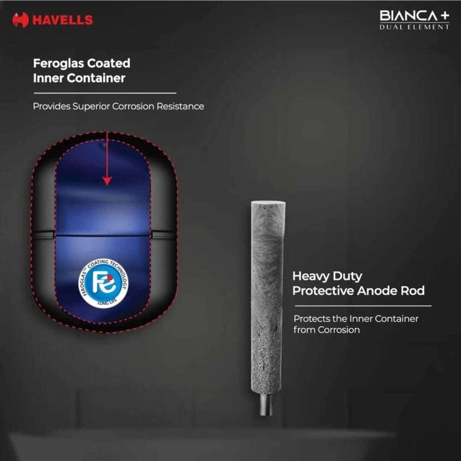 Image of HAVELLS BIANCA + 25 L Storage Water Geyser