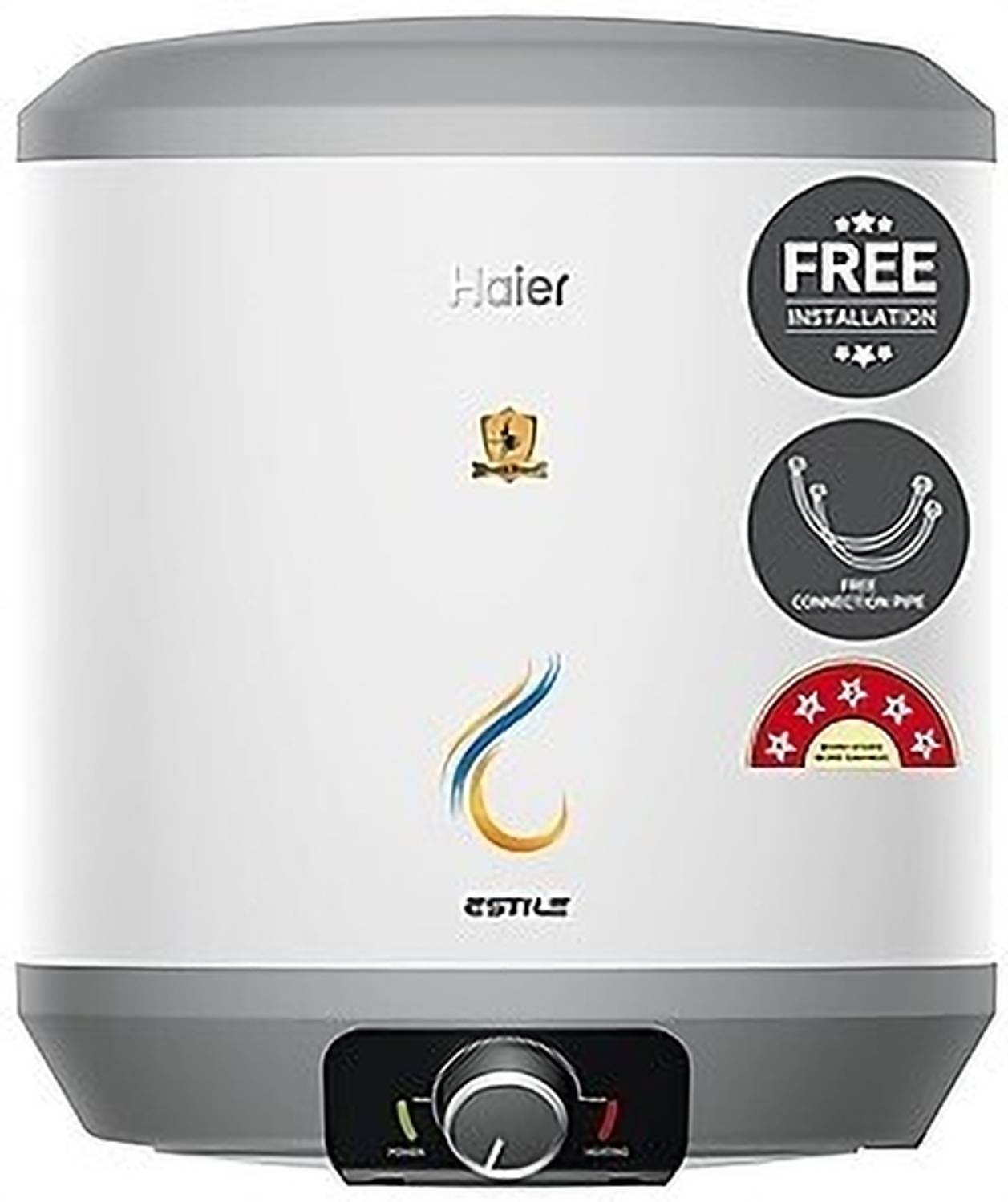 Haier 10 L Storage Water Geyser (ES10V-ESTILE 5STAR, White) (Whit