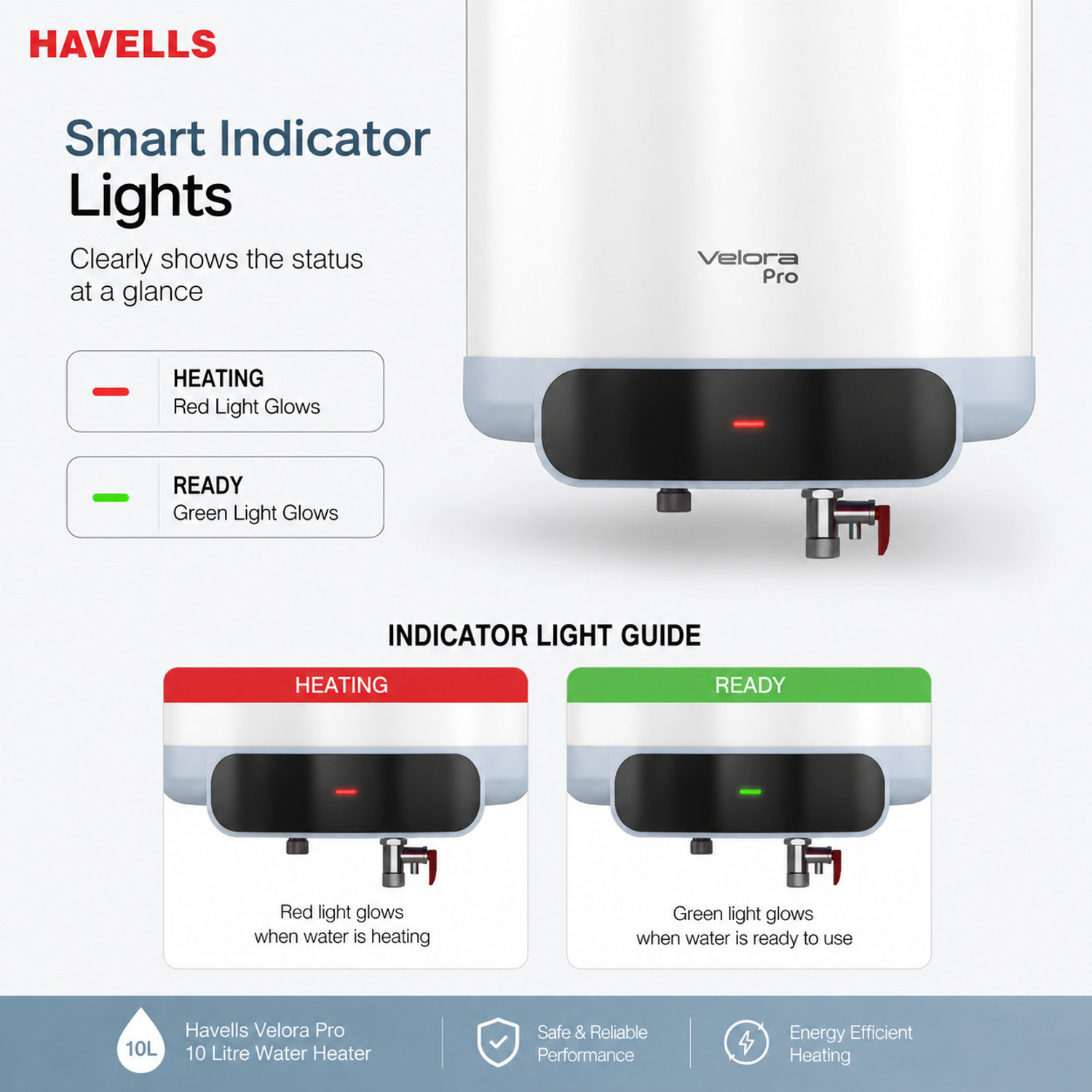 Image of HAVELLS Velora Pro 10 L 10 L Storage Water Geyser