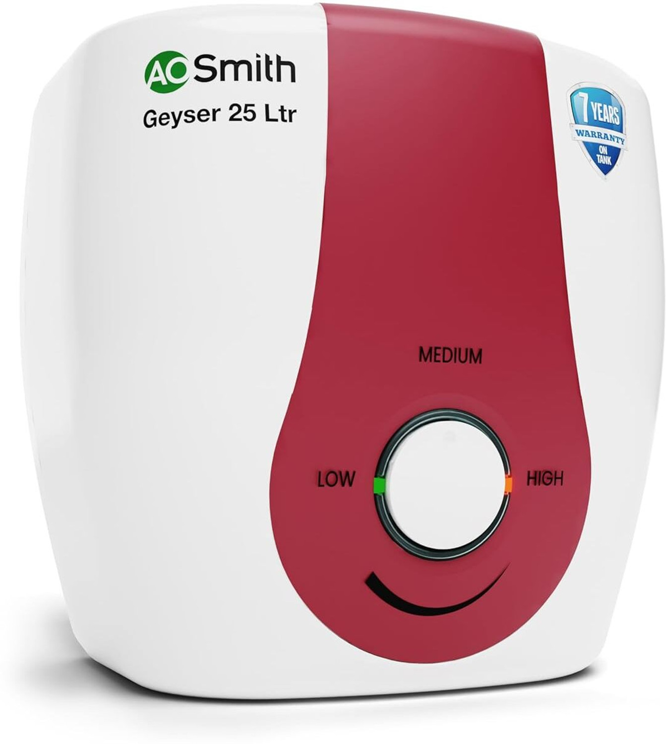 Image of AO Smith SGS-GREEN-025 25 L Storage Water Geyser | 3kW | Vertical | 33% faster heating | Designed for high rise buildings with 8 bar pressure rating | Longer life in hard water conditions with Blue Diamond glass lined tank | BEE 5-star rating for superior energy efficiency and power savings | Free Installation
